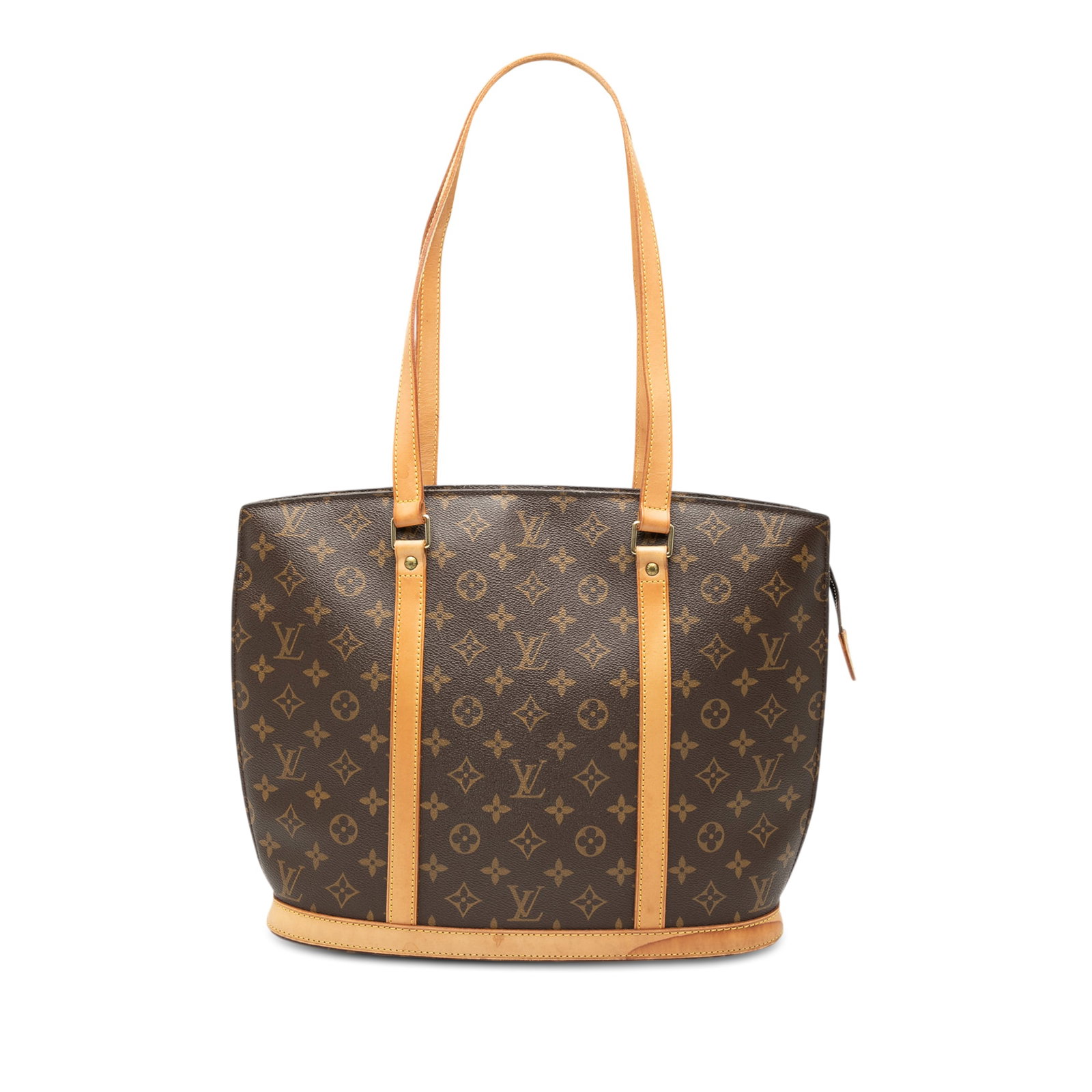 Louis Vuitton Babylone Monogram Canvas Tote Bag: Louis Vuitton Babylone Monogram Canvas Tote Bag This Louis Vuitton Monogram Babylone bag features the iconic monogram canvas with vachetta leather trim and flat vachetta leather straps. It is designed