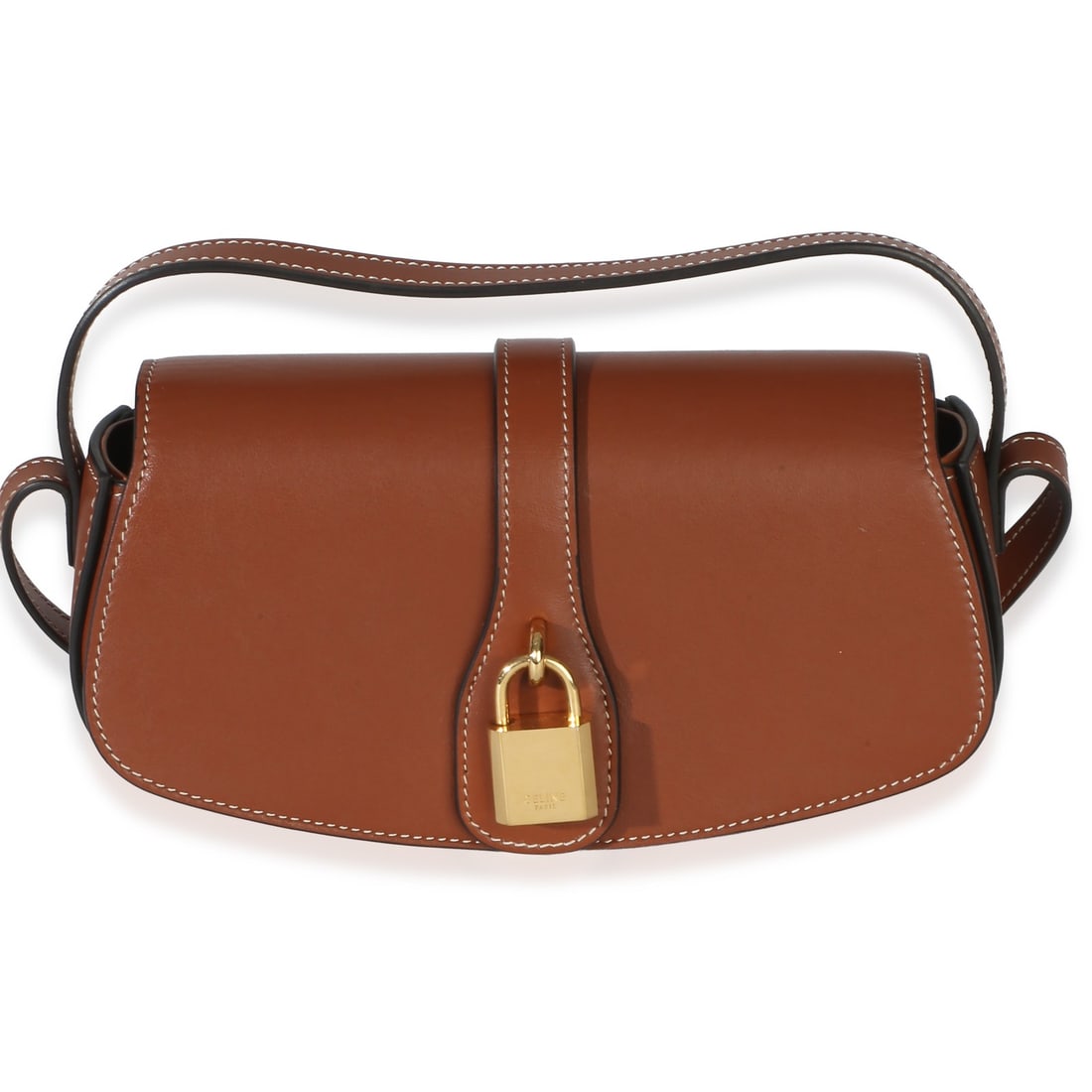 Celine Tabou brown calfskin crossbody clutch with strap: Celine Tabou brown calfskin crossbody clutch with strap This Celine Tabou Clutch features smooth brown calfskin leather and a versatile design that can be worn as a crossbody, evening bag, shoulder ba