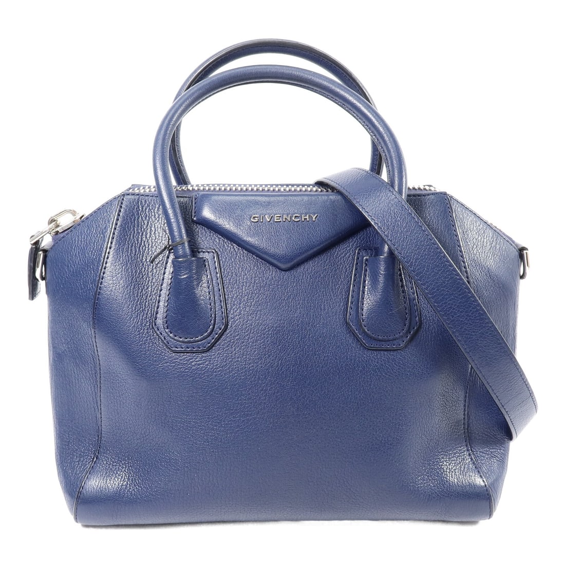 Givenchy Antigona Small Calfskin 2 Way Bag Blue SHW (1 of 16)
