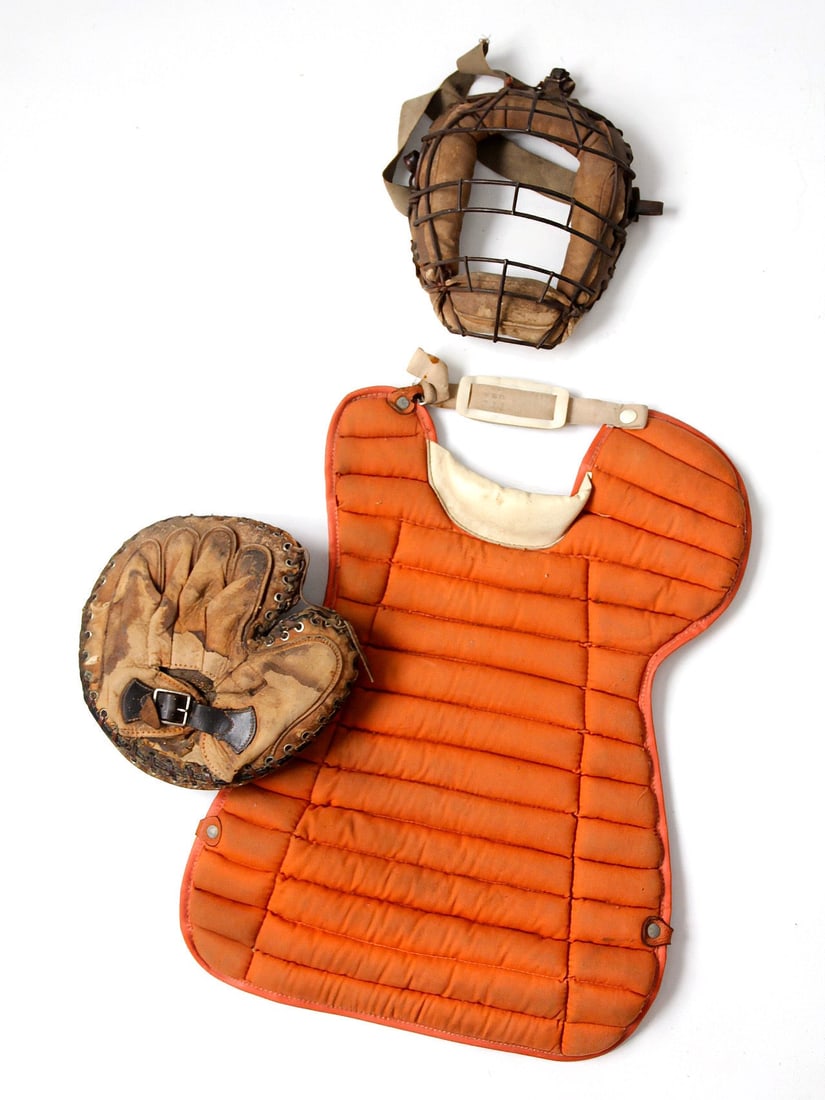 1930s to 1950s Baseball Catcher Gear Collection (1 of 18)