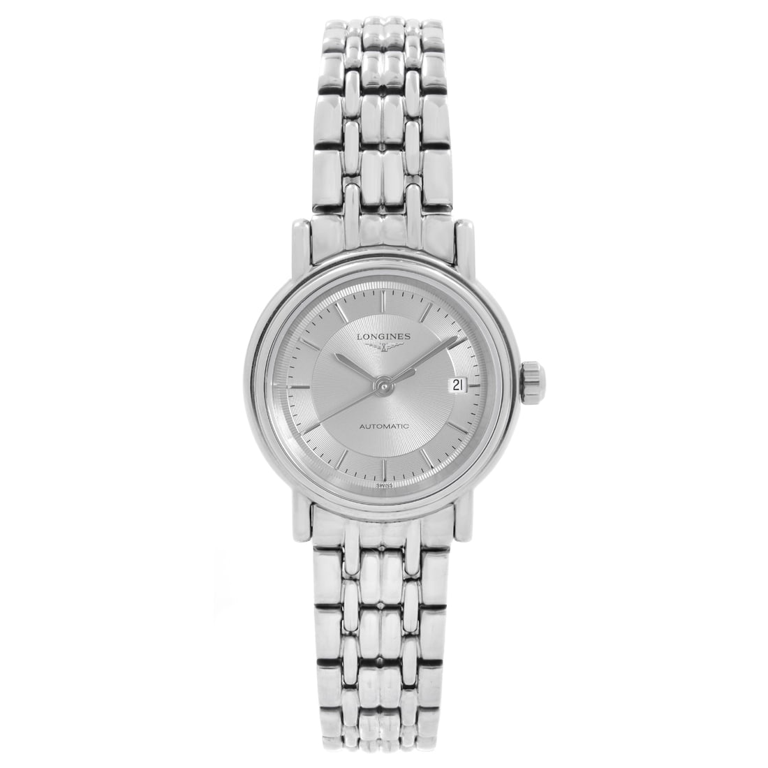 Longines Presence Automatic Ladies Watch 25.5mm Silver Dial L4.321.4.78.6: Longines Presence Automatic Ladies Watch 25.5mm Silver Dial L4.321.4.78.6 Discover the elegance of the Longines Presence Ladies Watch, a stunning accessory that beautifully combines style and function