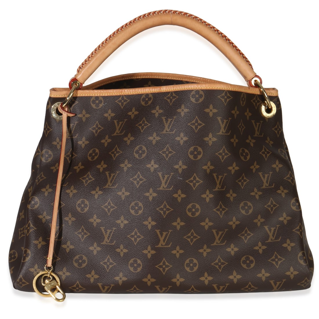 Louis Vuitton Artsy MM Monogram Canvas Brown Top Handle Bag: Louis Vuitton Artsy MM Monogram Canvas Brown Top Handle Bag Pre-owned Louis Vuitton Monogram Canvas Artsy MM handbag in brown canvas with an open-top design and top handle styling. The bag features a 