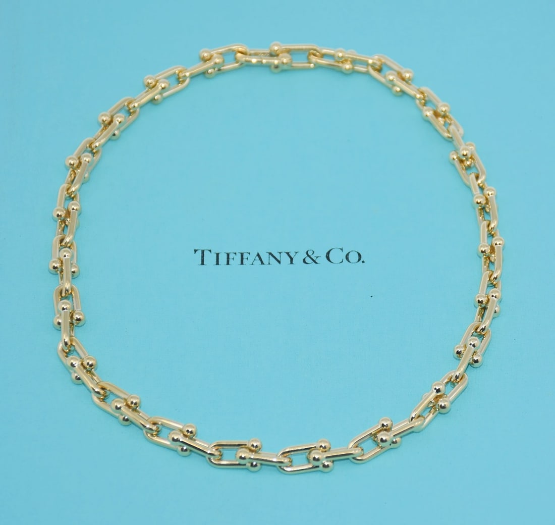 Tiffany & Co Tiffany HardWear 18K Yellow Gold Chain Necklace 18 Inches (1 of 6)