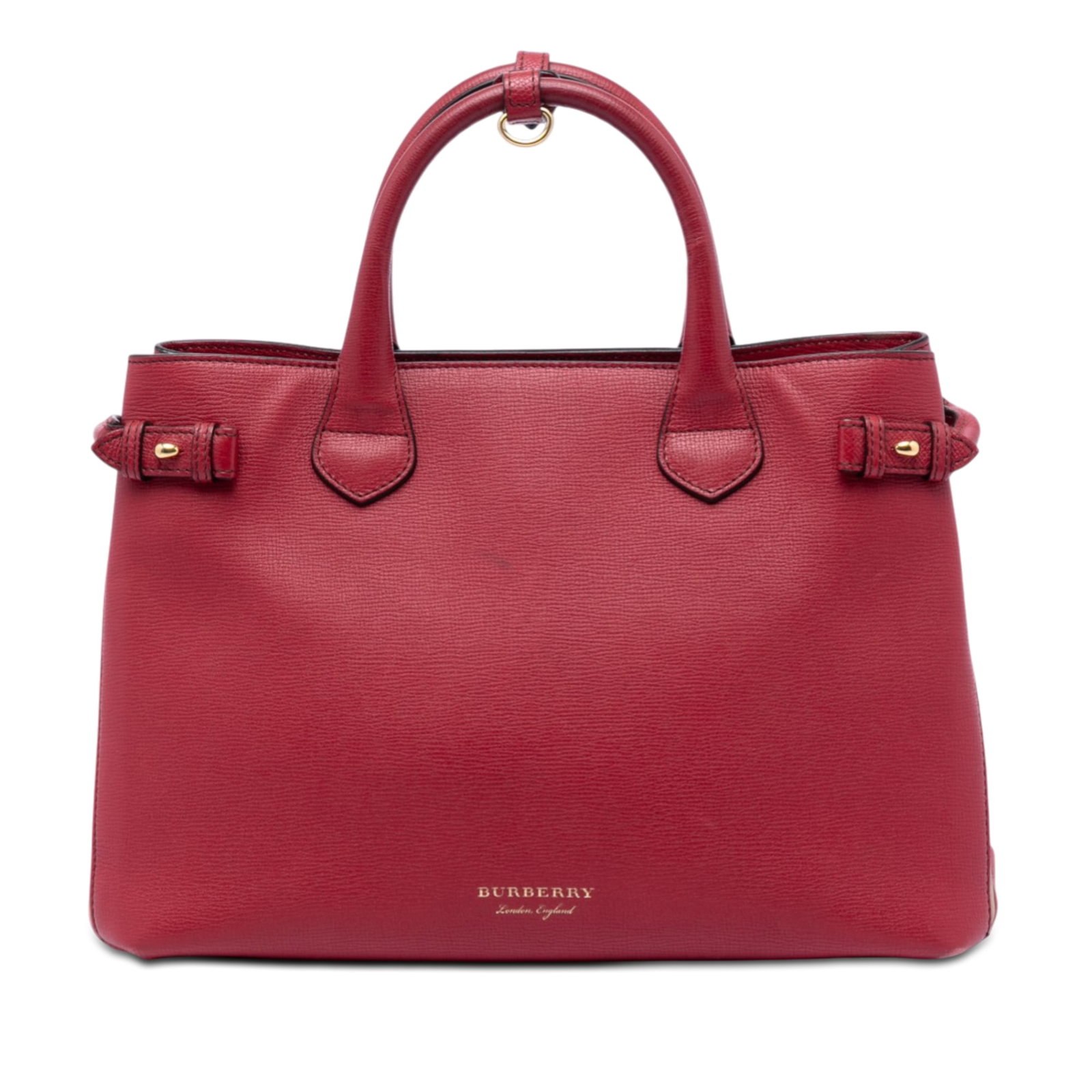 Burberry Banner satchel in leather and House Check: Burberry Banner satchel in leather and House Check This Burberry Medium Leather and House Check Banner Satchel features a classic leather body with rolled leather handles and an open top secured by a 