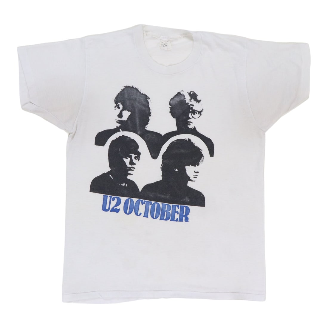 Vintage 1981 U2 October Album White Poly Cotton Band T Shirt (1 of 8)
