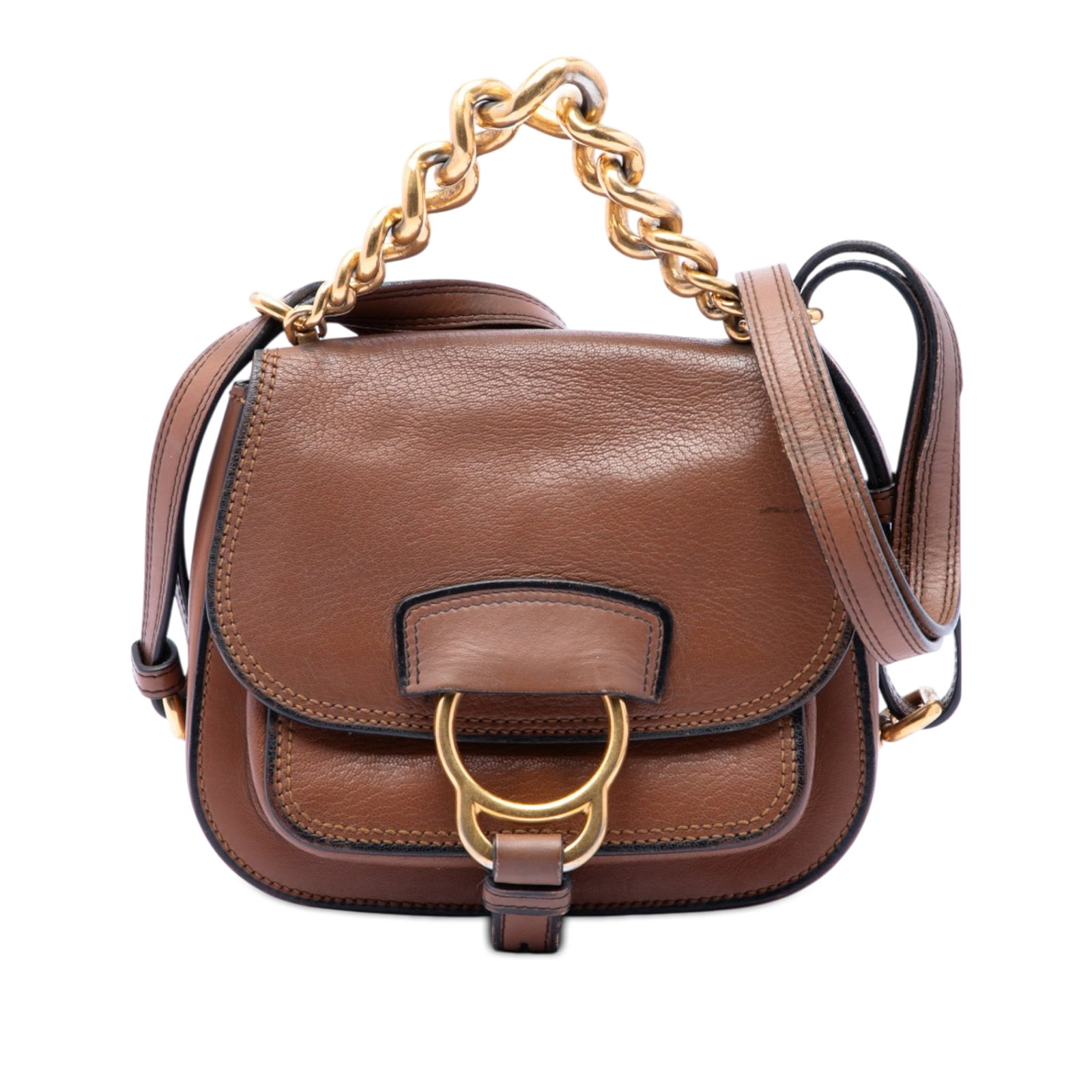 Miu Miu Madras Dahlia Mini Goatskin Leather Satchel (1 of 6)
