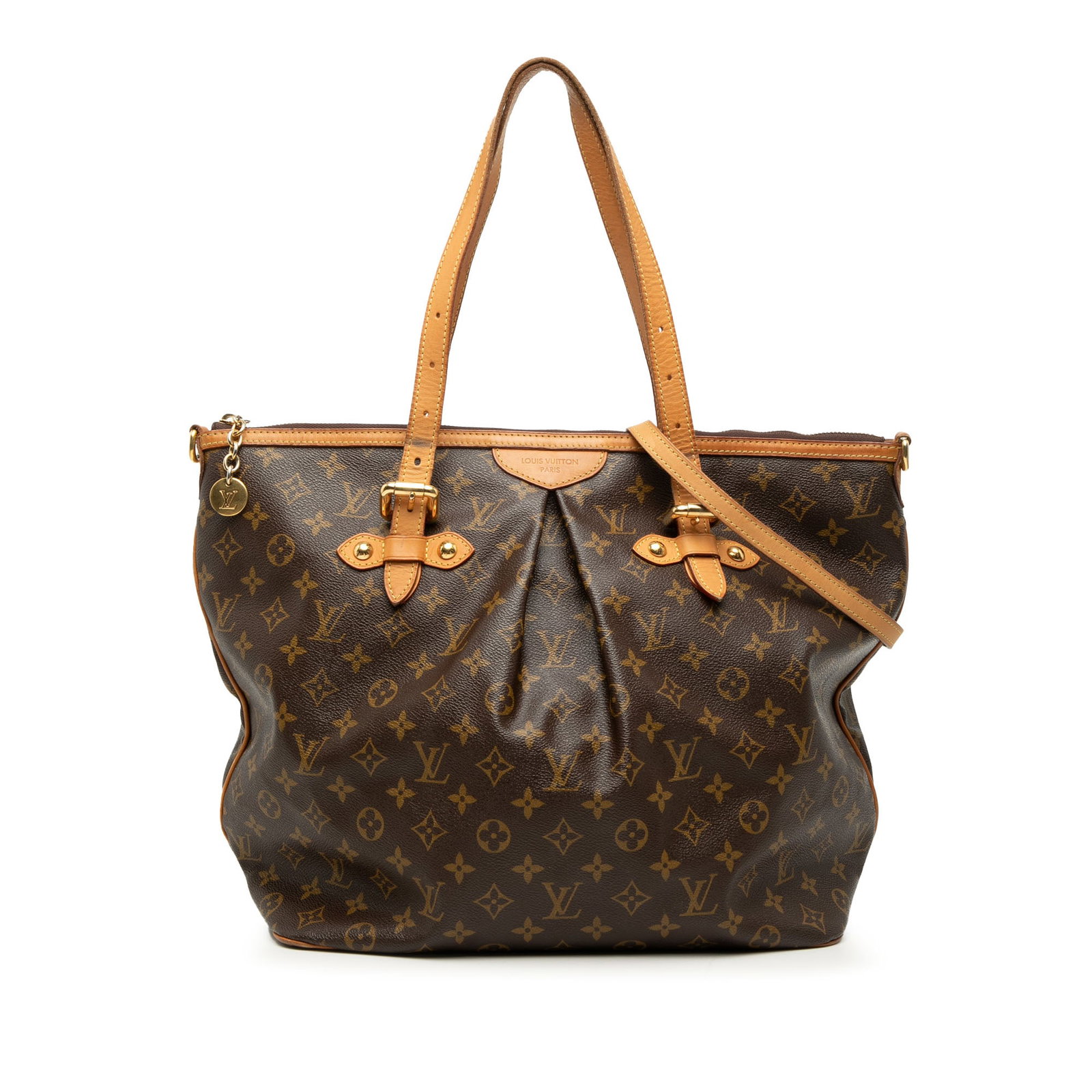 Louis Vuitton Palermo GM Monogram Shoulder Bag: Louis Vuitton Palermo GM Monogram Shoulder Bag Louis Vuitton Monogram Palermo GM bag crafted with a monogram canvas body and vachetta leather trim. It features flat vachetta leather handles, a detacha