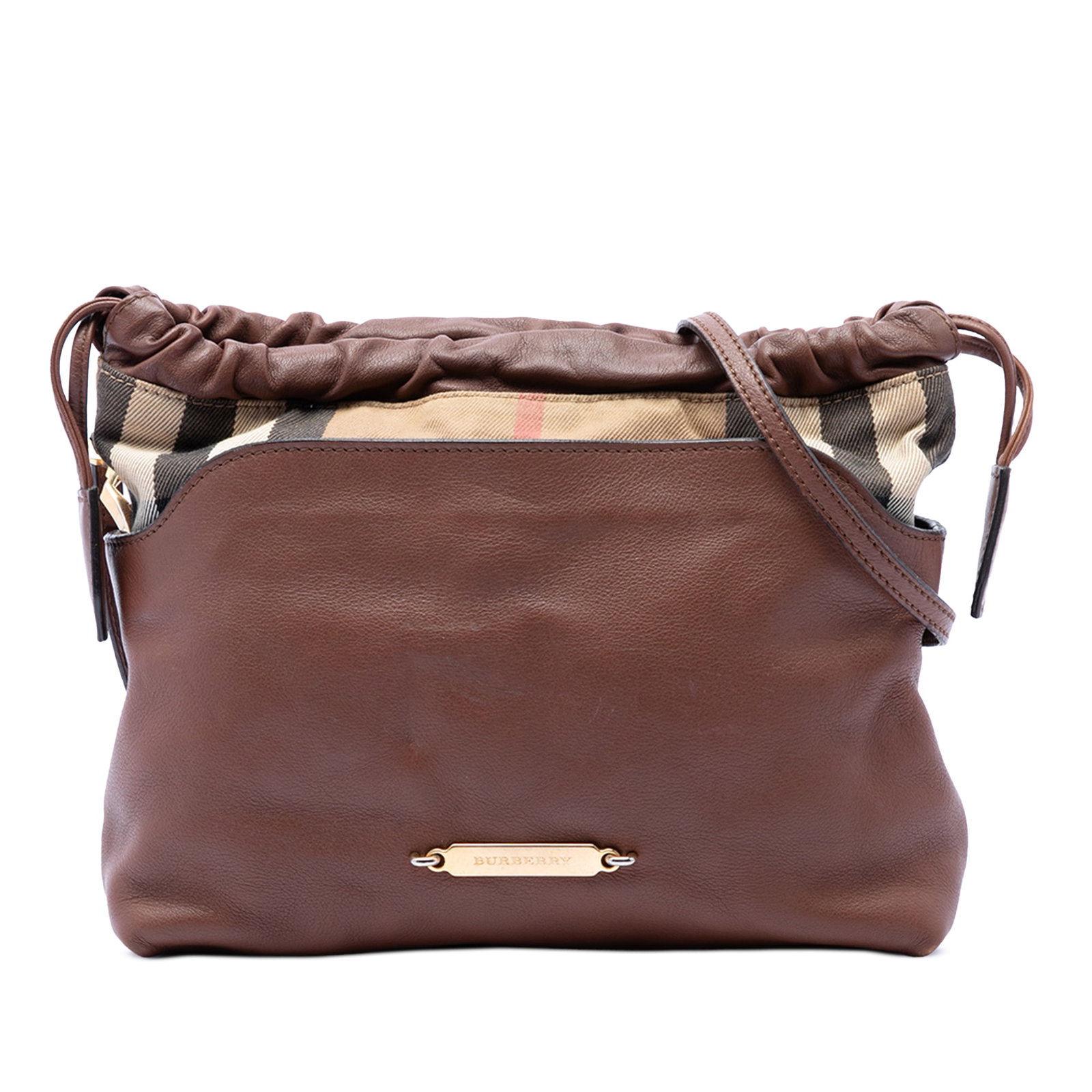 Burberry Little Crush Crossbody in House Check Canvas Calfskin (1 of 6)
