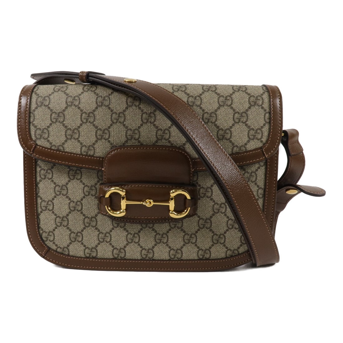 Gucci Horsebit 1955 Shoulder Bag 602204 Brown Coated Canvas (1 of 14)