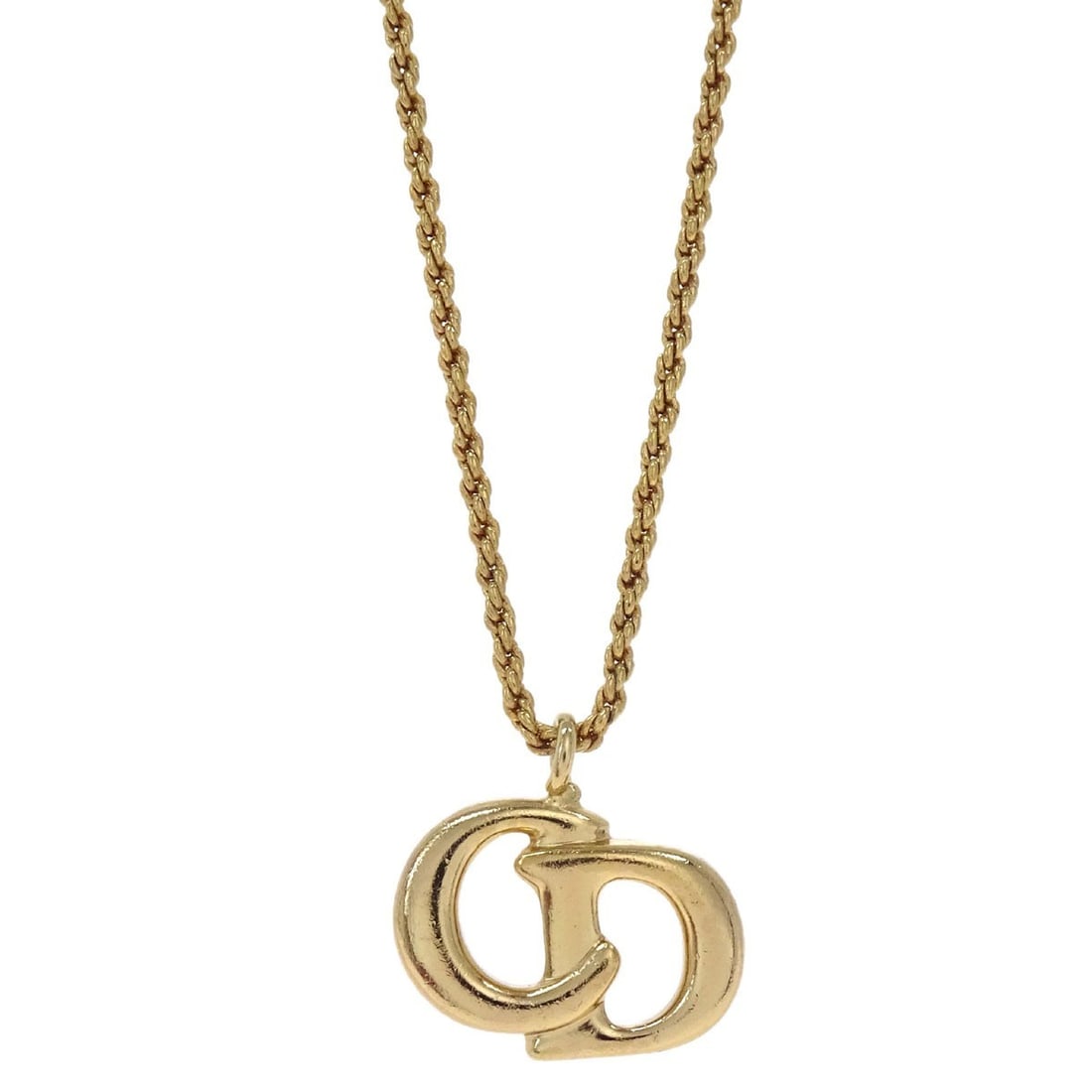 Dior Gold Plated Pendant Necklace Vintage Charm: Dior Gold Plated Pendant Necklace Vintage Charm Vintage Christian Dior pendant necklace in gold-plated metal with a charm-style pendant. This piece is in very good condition with visible scratches fro