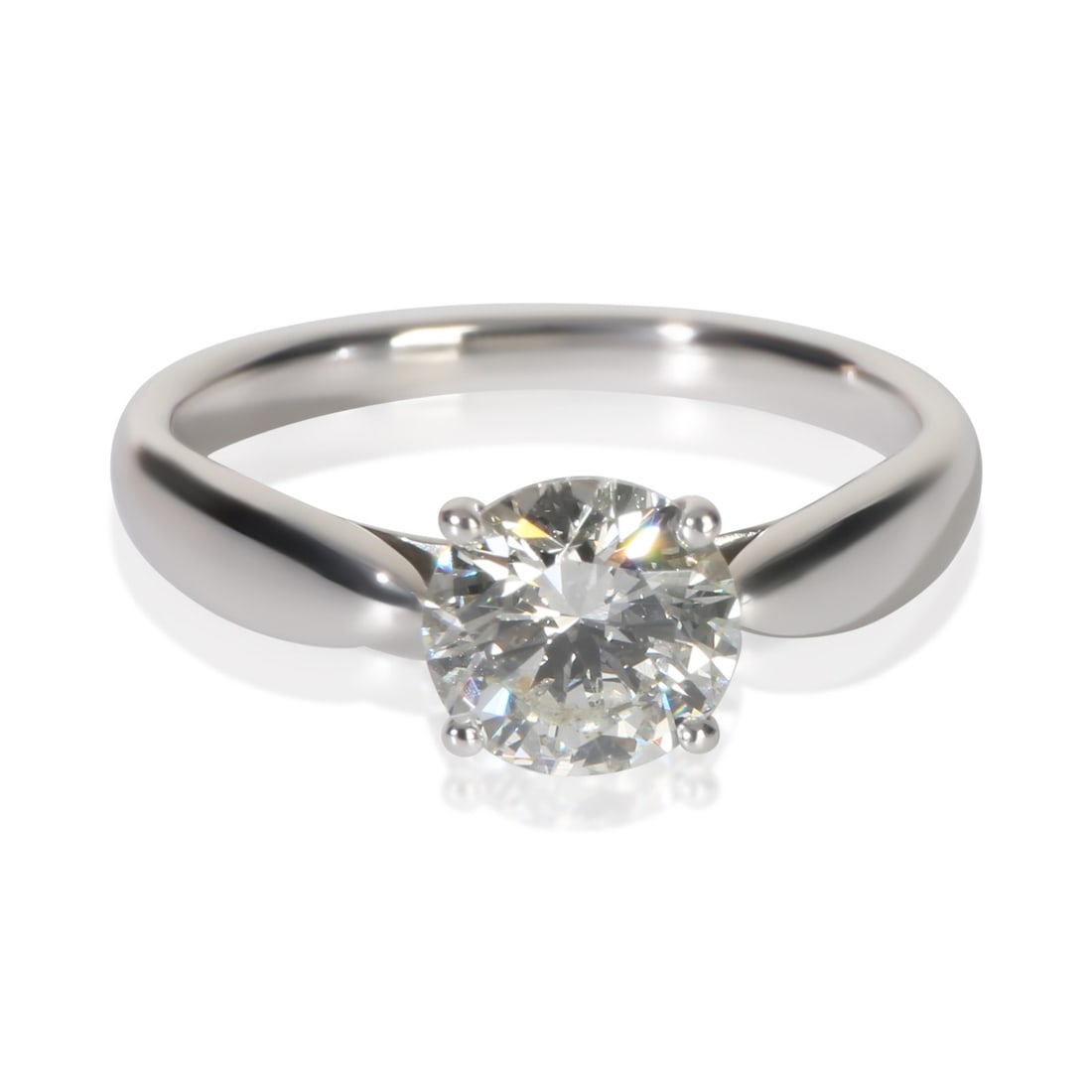 Tiffany & Co. Harmony Platinum Engagement Ring with 0.96ct Round Diamond and Papers: Tiffany & Co. Harmony Platinum Engagement Ring with 0.96ct Round Diamond and Papers This Tiffany & Co. Harmony engagement ring features a 0.96 carat round brilliant diamond set in platinum. The diamon