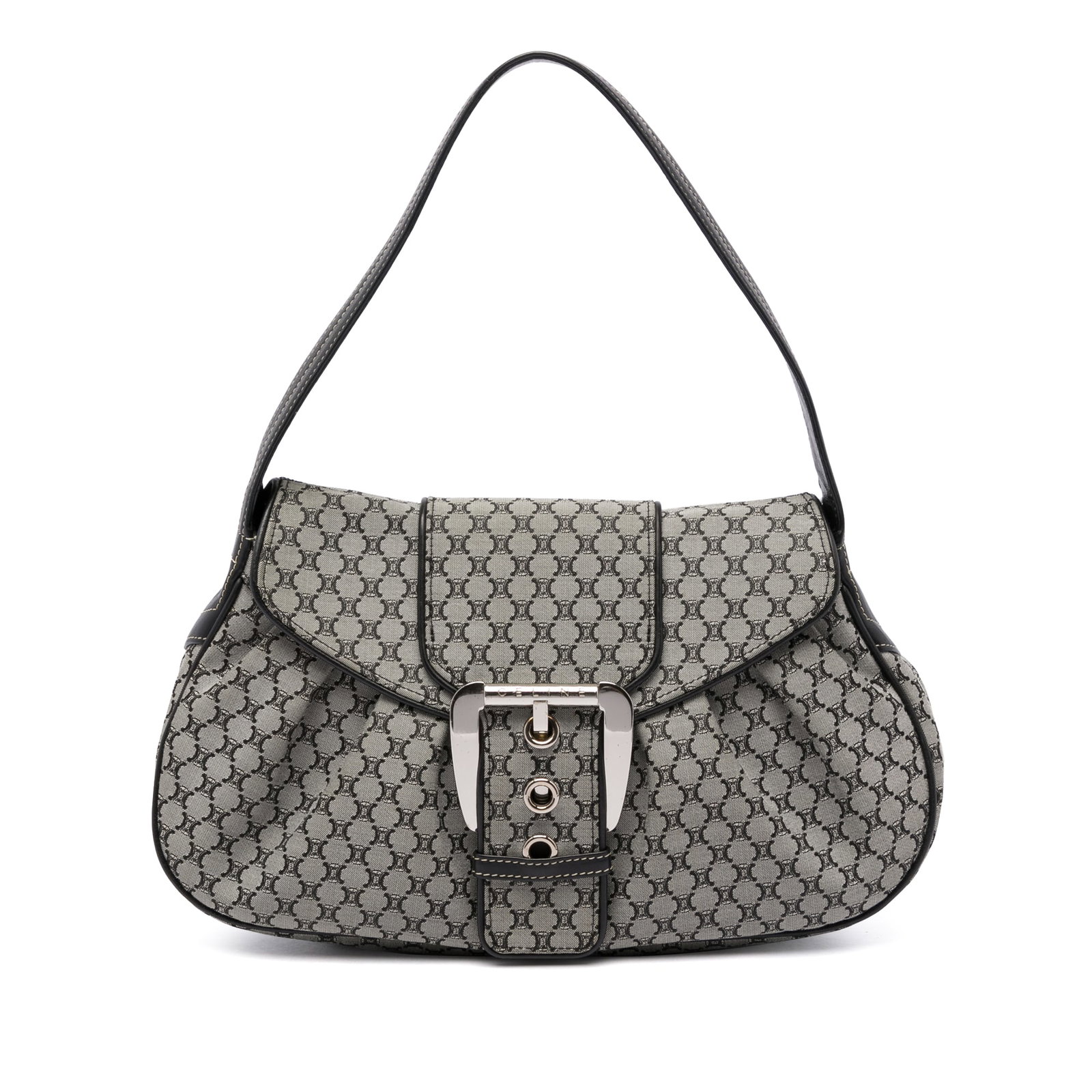 Celine Macadam flap shoulder bag in gray canvas (1 of 5)