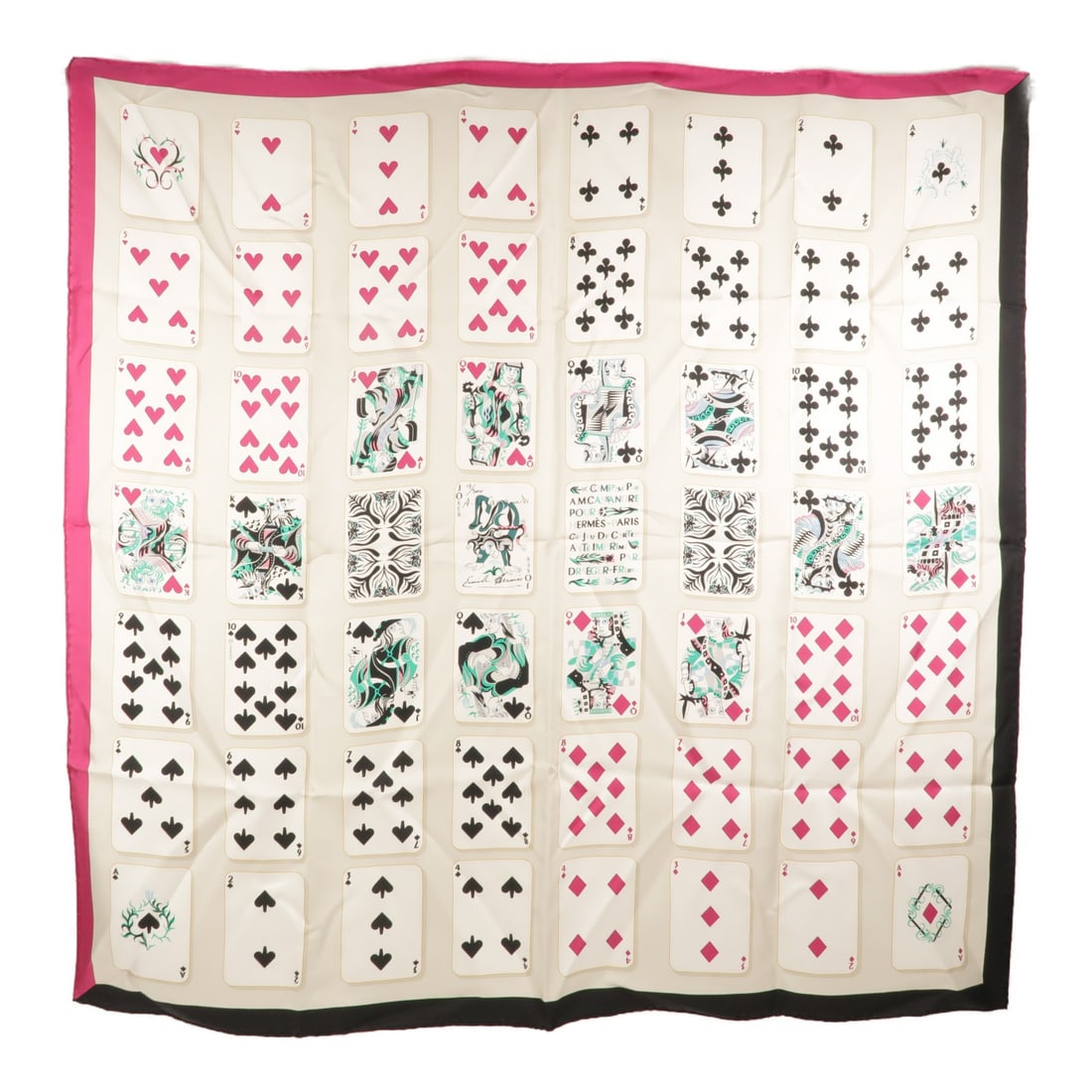 HERMES 90x90 Silk Scarf Pink White: HERMES 90x90 Silk Scarf Pink White Hermes scarf in silk with a white and pink colorway. It measures 90 cm x 90 cm (35.4 in x 35.4 in) and is described as being in AB very good condition. Accessories a