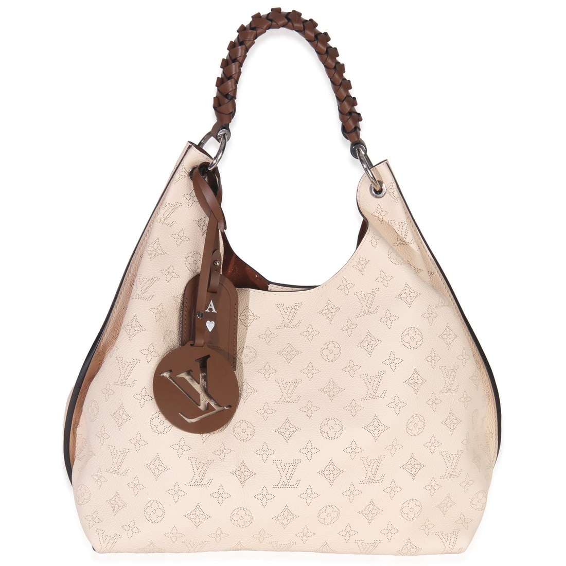 Louis Vuitton Mahina Hobo Bag Creme Caramel Leather Dustbag (1 of 8)