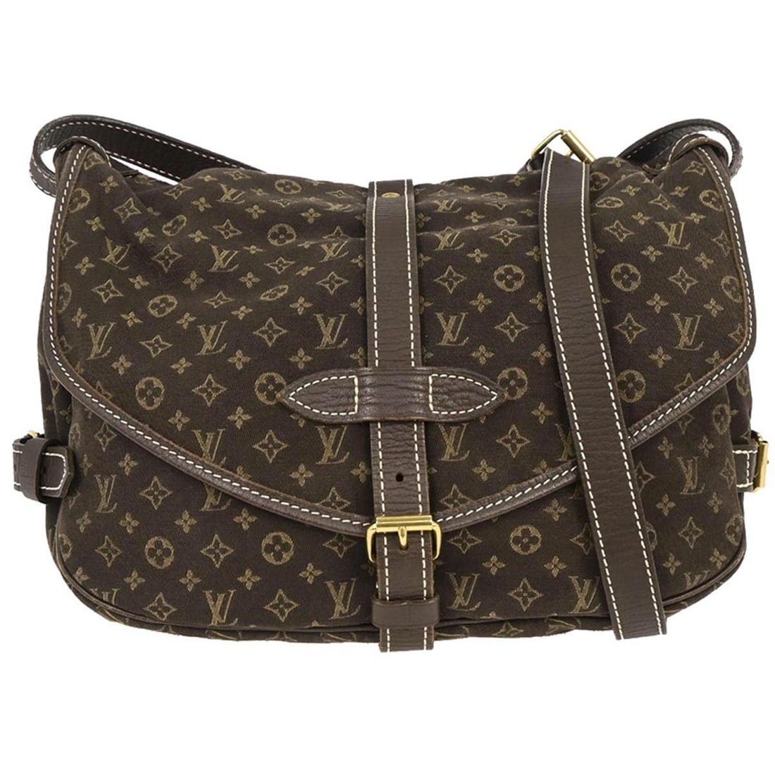 Louis Vuitton Saumur 30 Monogram Mini Lin Brown Shoulder Bag M95227: Louis Vuitton Saumur 30 Monogram Mini Lin Brown Shoulder Bag M95227 Louis Vuitton Saumur 30 shoulder bag in Monogram Mini Lin canvas with leather trim and an Ebene brown exterior. This women's medium 
