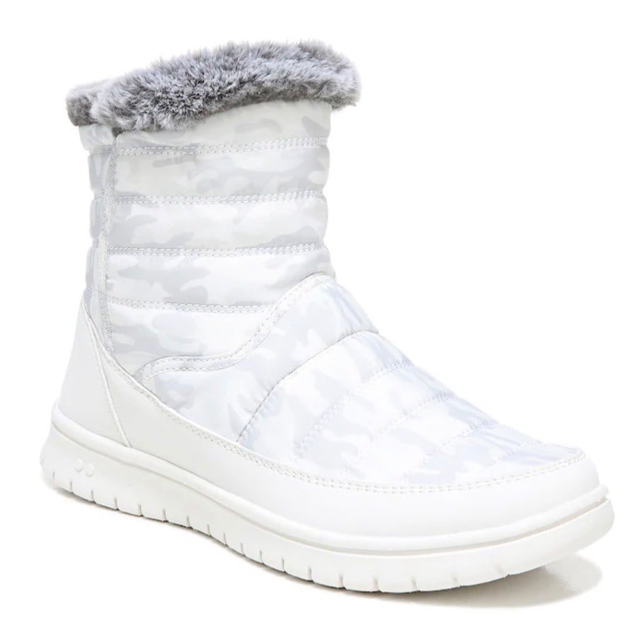 Ryka Women's Suzy Camo White Nylon Shearling Ankle Boots (1 of 6)