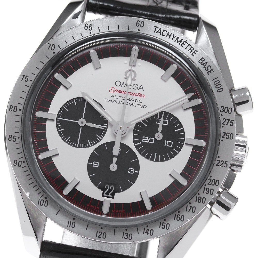 Omega Speedmaster Schumacher Legend Automatic Chronograph Date Watch 3559.32: Omega Speedmaster Schumacher Legend Automatic Chronograph Date Watch 3559.32 This Omega Speedmaster Schumacher Legend Chronograph Date Automatic wristwatch is a Swiss-made timepiece designed for men. 