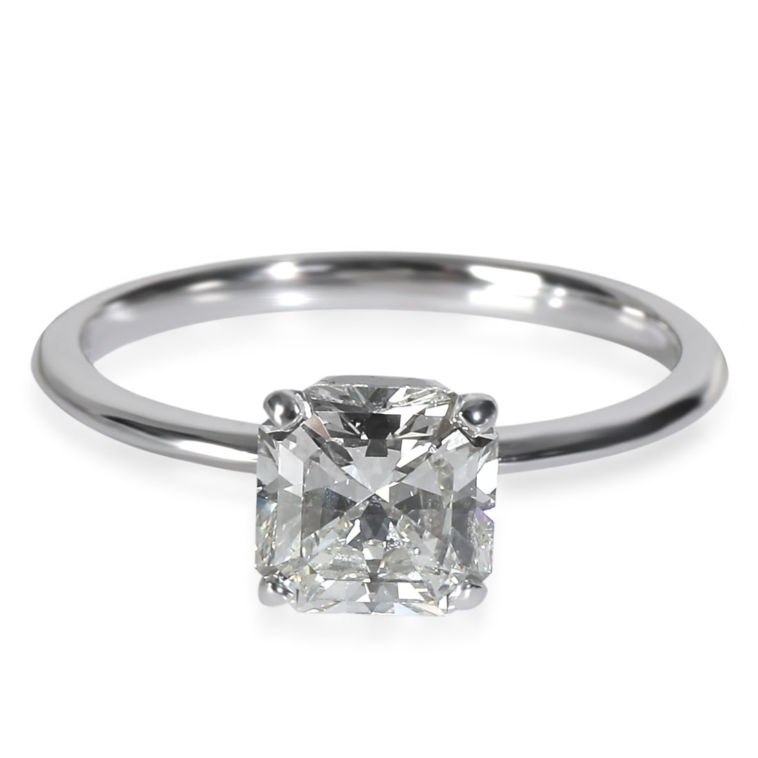 Tiffany & Co. 1.3 ct Diamond Engagement Ring Tiffany True Solitaire: Tiffany & Co. 1.3 ct Diamond Engagement Ring Tiffany True Solitaire This exquisite Tiffany & Co. engagement ring features a stunning 1.3 ct cut cornered square cut diamond, elegantly set in platinum. 