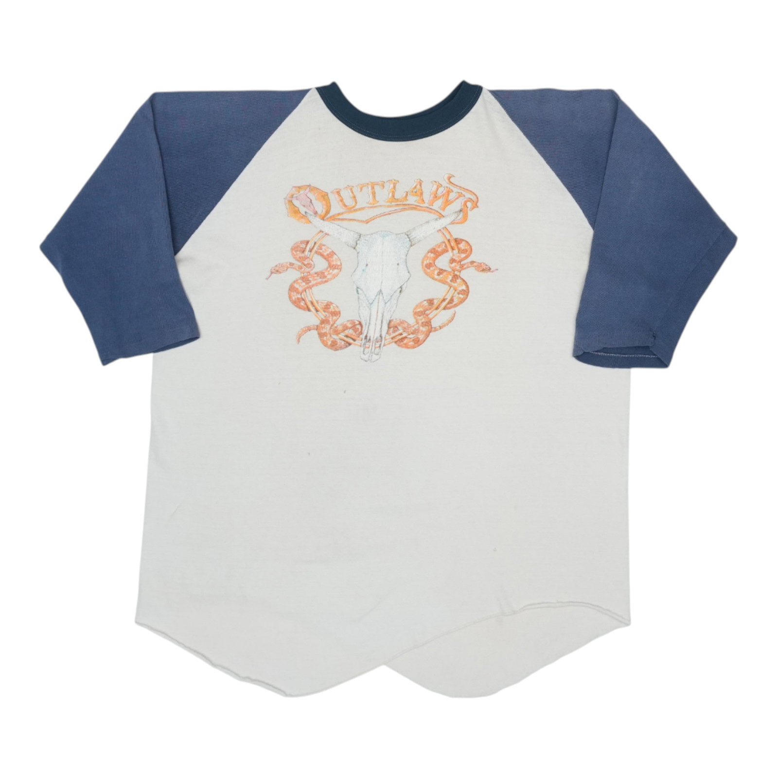 Vintage 1970s The Outlaws Band Poly Cotton Jersey Shirt White: Vintage 1970s The Outlaws Band Poly Cotton Jersey Shirt White This is an original vintage 1970s The Outlaws jersey shirt. It features no back graphics and is made from a 50/50 polyester and cotton ble