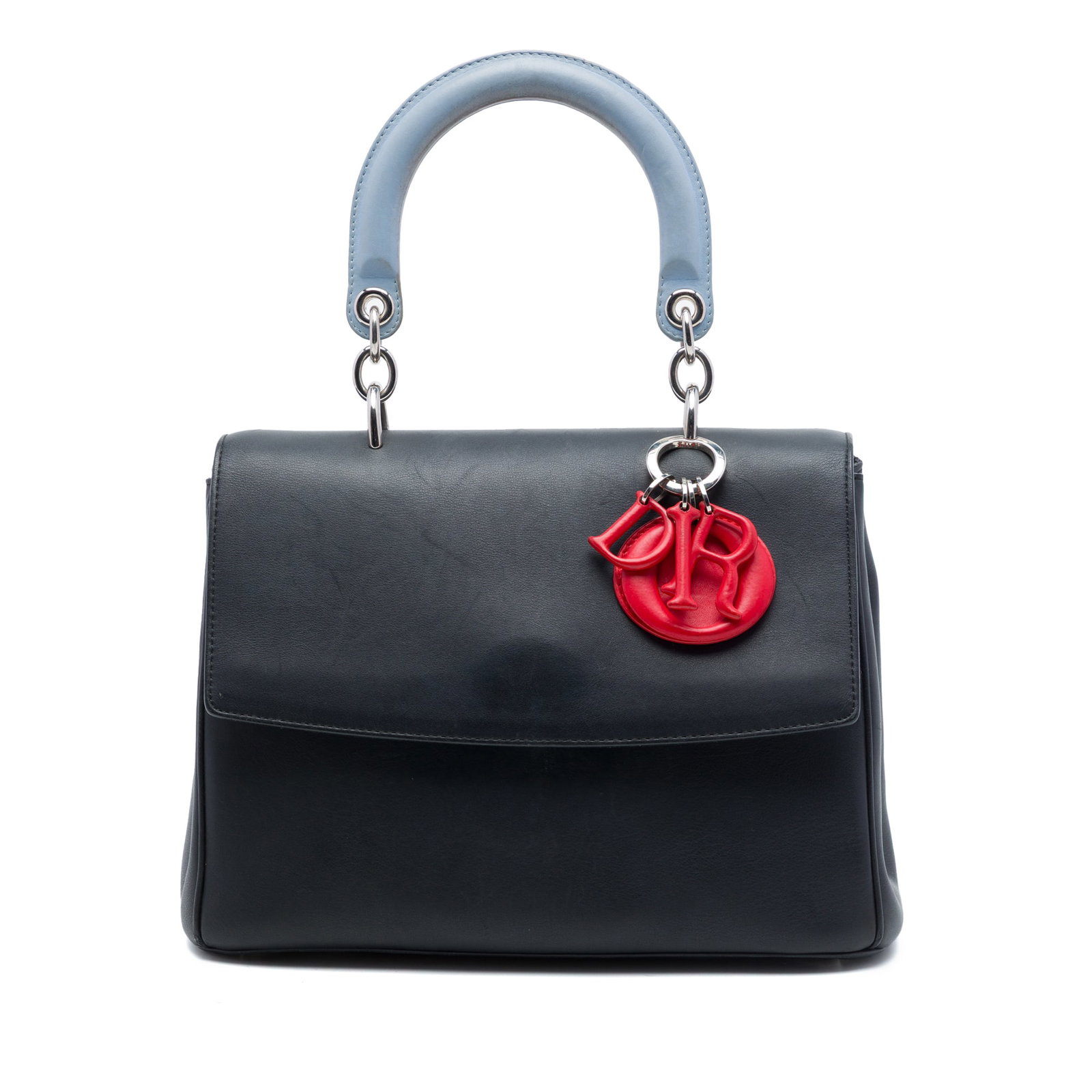 Dior Be Dior Small Tricolor Calfskin Flap Bag: Dior Be Dior Small Tricolor Calfskin Flap Bag Small Tricolor Calfskin Be Dior Flap bag by Dior, made in Italy. It features a leather body, a structured top handle, a top flap with push lock closure, a