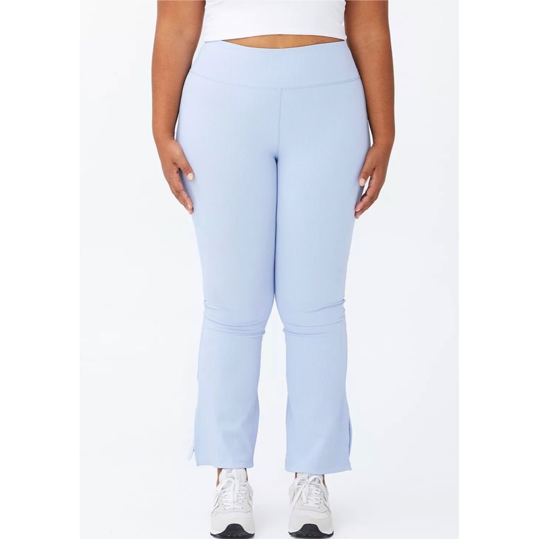 Cotton On Plus Size 22 Iced Sky Rib Flare Active Pants (1 of 2)