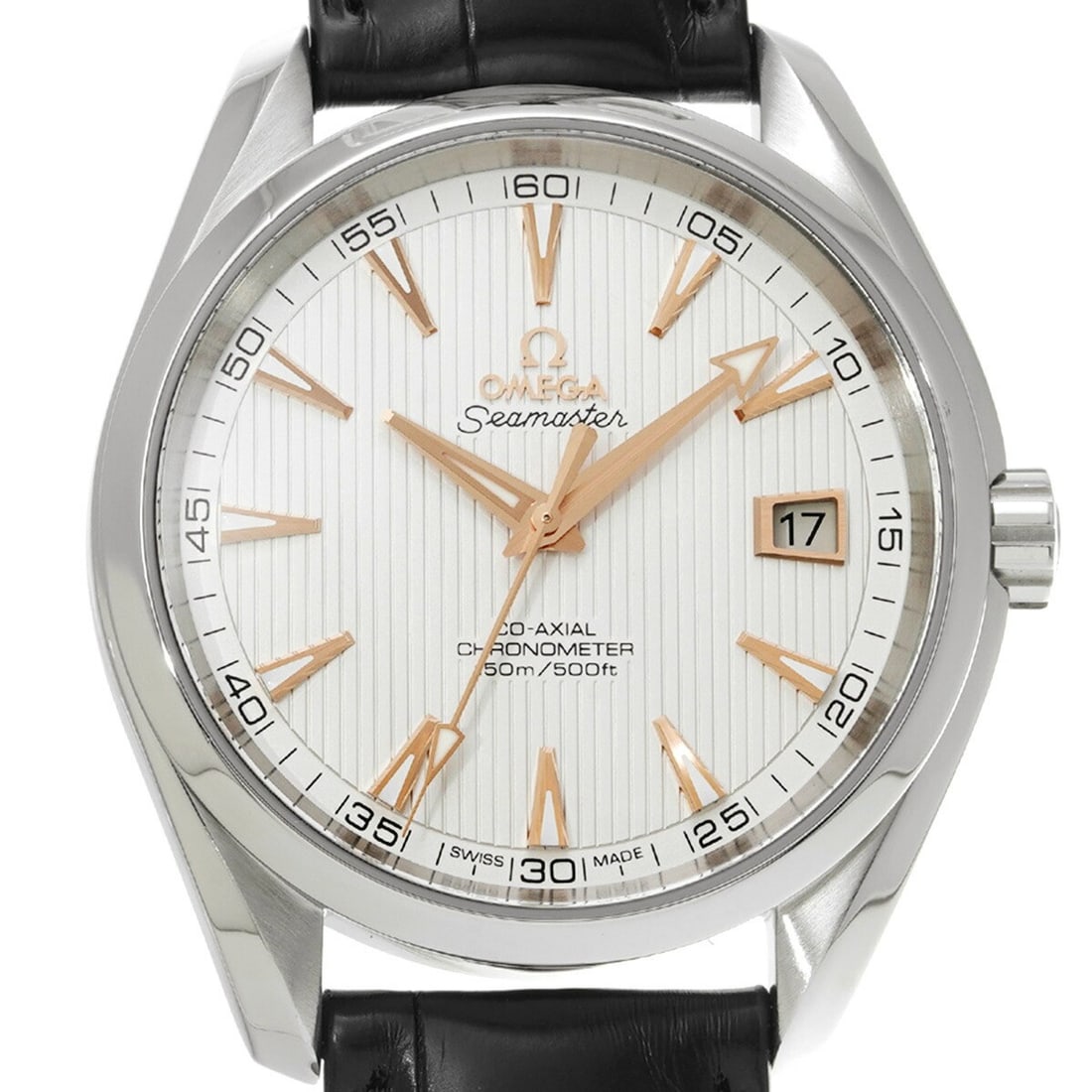 OMEGA 231.13.42.21.02.002 Seamaster Aqua Terra Master Chronometer Watch: OMEGA 231.13.42.21.02.002 Seamaster Aqua Terra Master Chronometer Watch Pre-owned OMEGA Seamaster Aqua Terra Co-Axial Master Chronometer men's wristwatch, model 231.13.42.21.02.002. It features an aut
