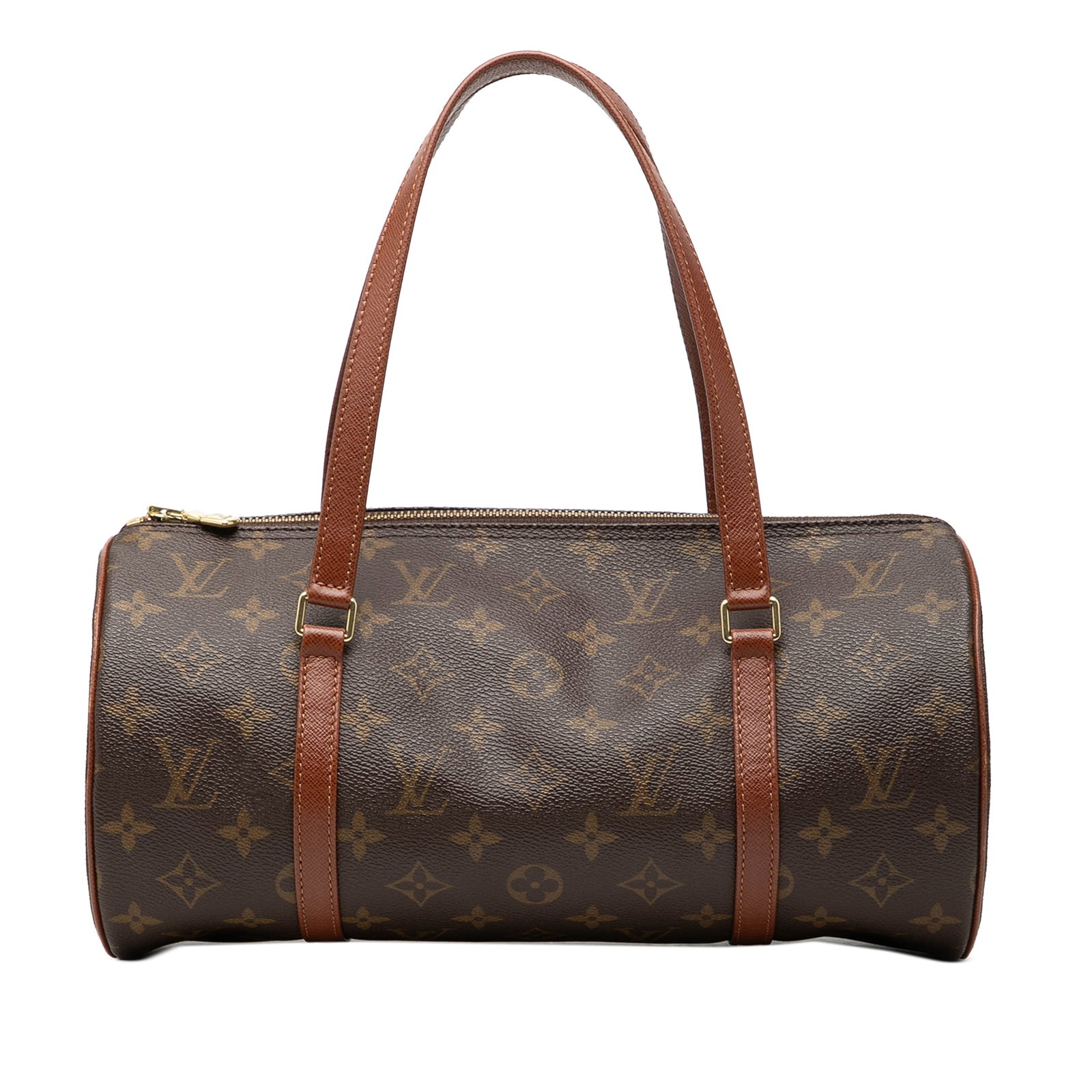 Louis Vuitton Papillon 30 Monogram Canvas Handbag: Louis Vuitton Papillon 30 Monogram Canvas Handbag Louis Vuitton Monogram Papillon 30 bag with a monogram canvas body, flat leather handles, and a top zip closure. The condition notes indicate visible 