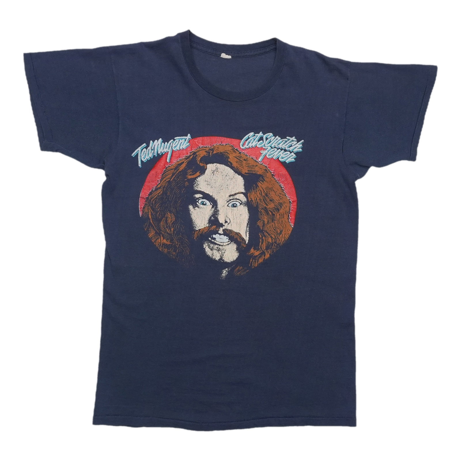 Vintage 1977 Ted Nugent Cat Scratch Fever Black Cotton Concert Shirt (1 of 6)