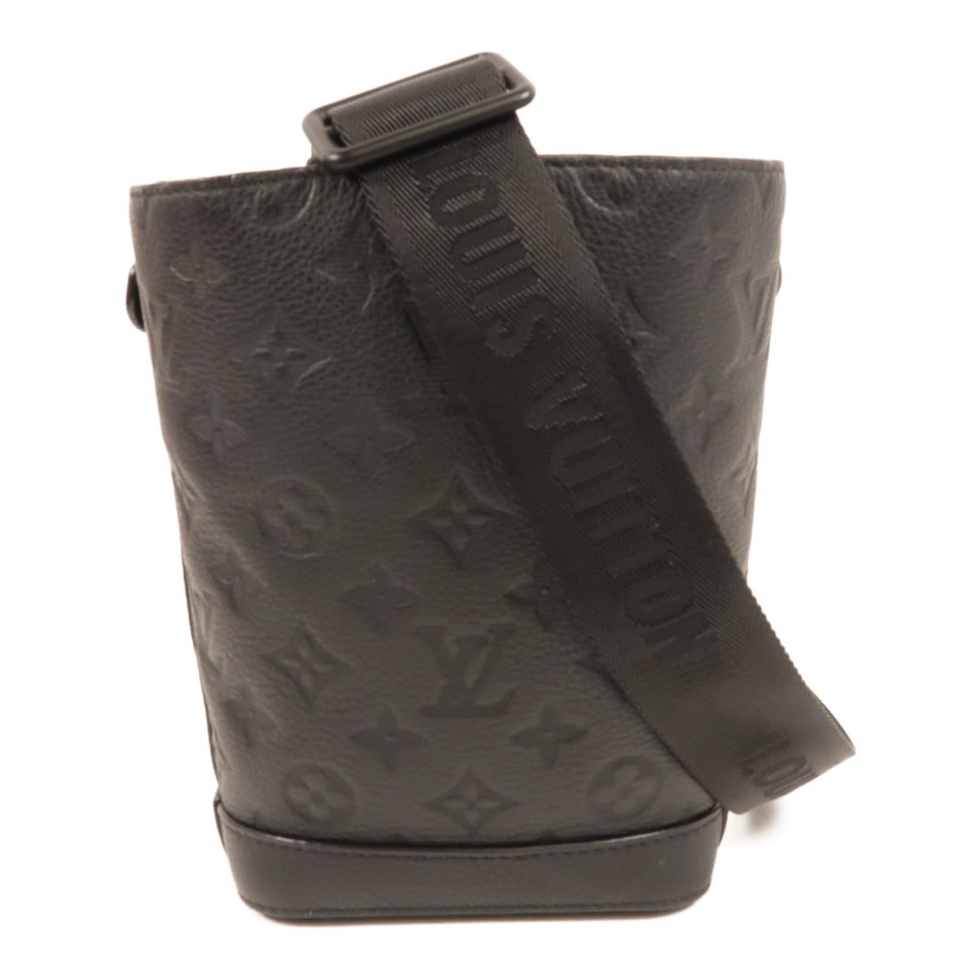 Louis Vuitton Noe M82248 Monogram Shadow Calfskin Shoulder Bag Black: Louis Vuitton Noe M82248 Monogram Shadow Calfskin Shoulder Bag Black A Louis Vuitton Noe Sling shoulder bag in Black x Black, model M82248, crafted from Monogram Shadow and calfskin (cowhide). Designe