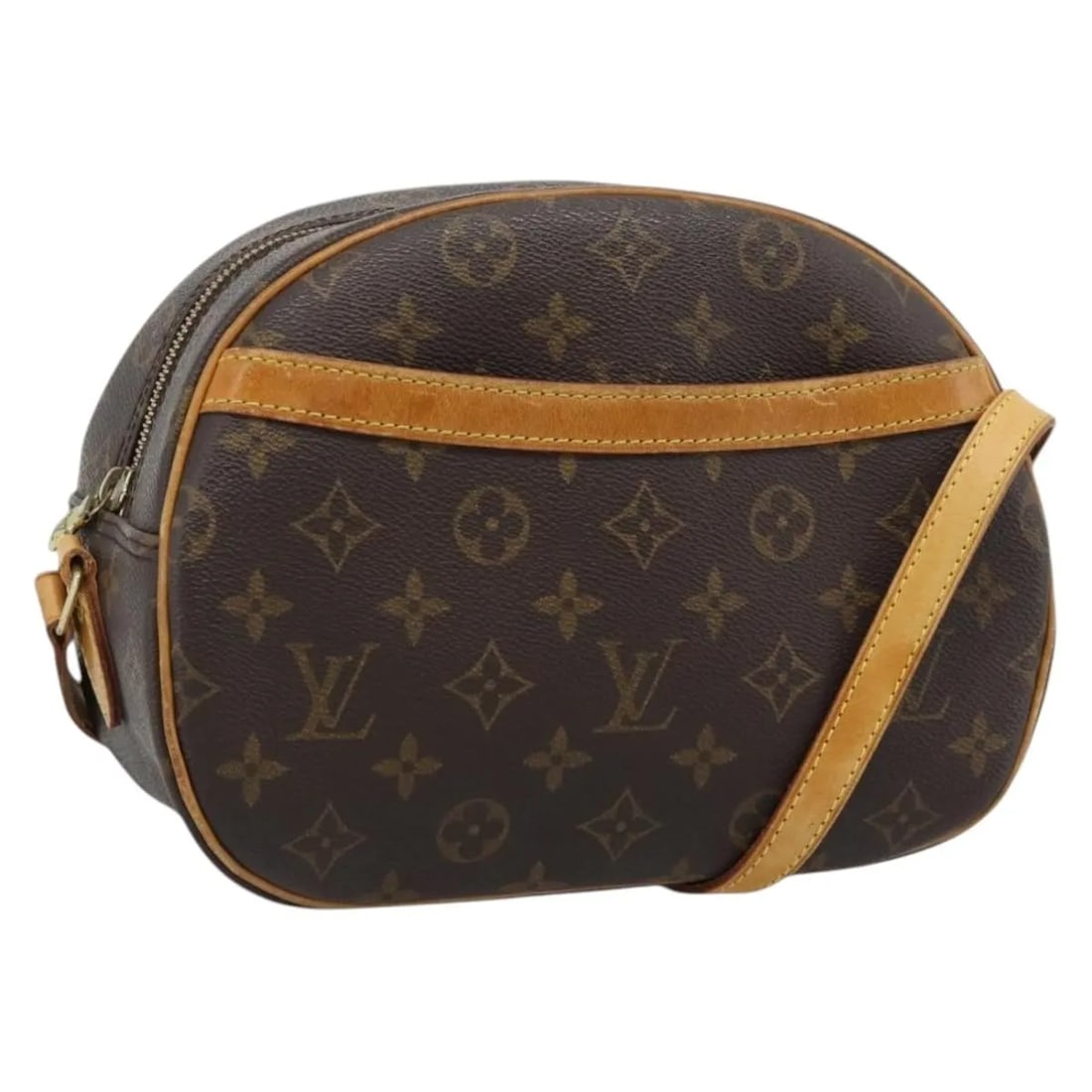 Louis Vuitton Blois Brown Monogram Canvas Shoulder Bag: Louis Vuitton Blois Brown Monogram Canvas Shoulder Bag Louis Vuitton Blois in brown monogram canvas. This shoulder bag features a fair overall condition with light exterior wear, corner wear, and shou