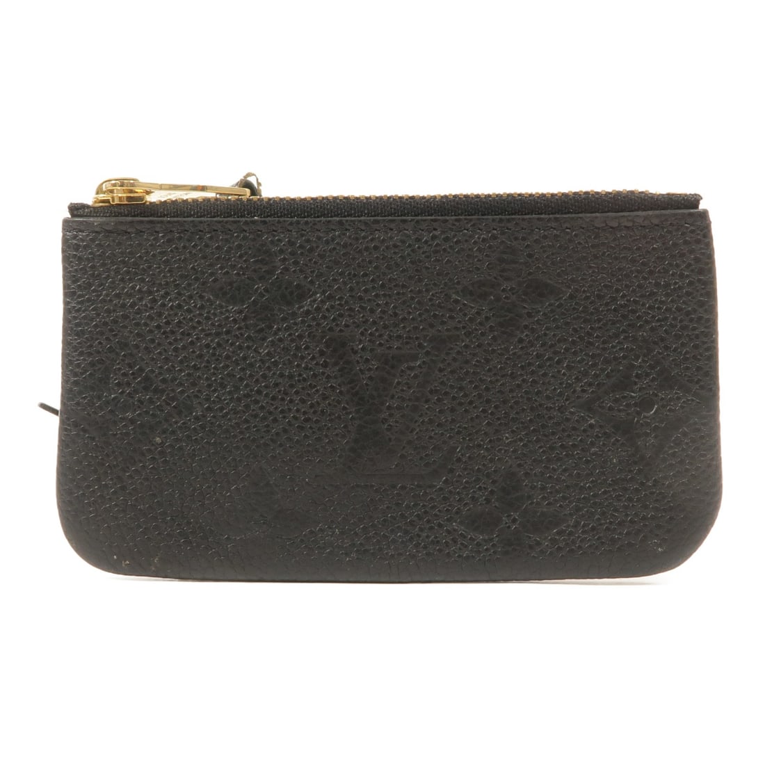 Louis Vuitton M80879 Monogram Empreinte Calfskin Coin Purse Black: Louis Vuitton M80879 Monogram Empreinte Calfskin Coin Purse Black Louis Vuitton coin purse in BlackxBlack Monogram Empreinte and calfskin (cowhide). Model M80879 with a fastener pocket and hook. Acces