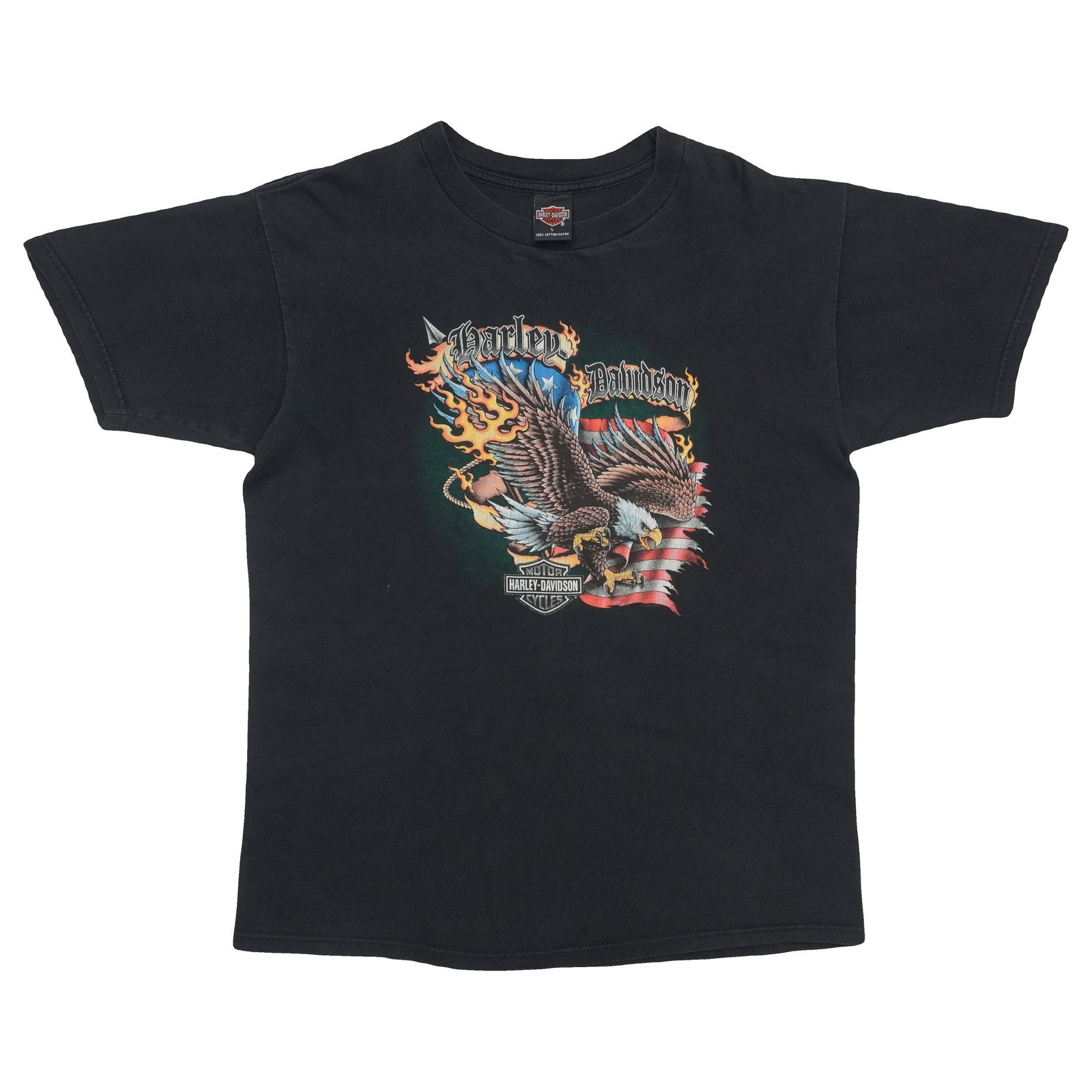 Vintage 1990s Black Cotton Shirt with Huntsville Alabama Graphics (1 of 5)