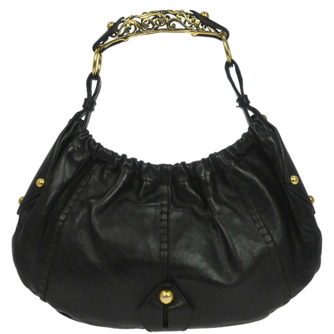 Saint Laurent Mombasa Medium Top Handle Bag Dark Brown Leather: Saint Laurent Mombasa Medium Top Handle Bag Dark Brown Leather Yves Saint Laurent Mombasa medium top handle handbag in dark brown leather. This women's bag features logo accents and includes a non-rem