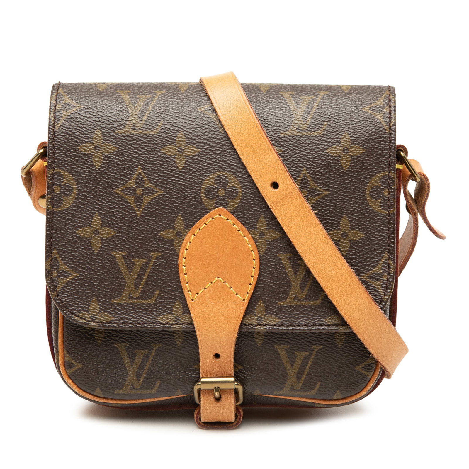 Louis Vuitton Cartouchiere PM Monogram Shoulder Bag Brown: Louis Vuitton Cartouchiere PM Monogram Shoulder Bag Brown Louis Vuitton Monogram Cartouchiere PM bag in brown monogram canvas with vachetta leather trim and an adjustable flat vachetta strap. It featu