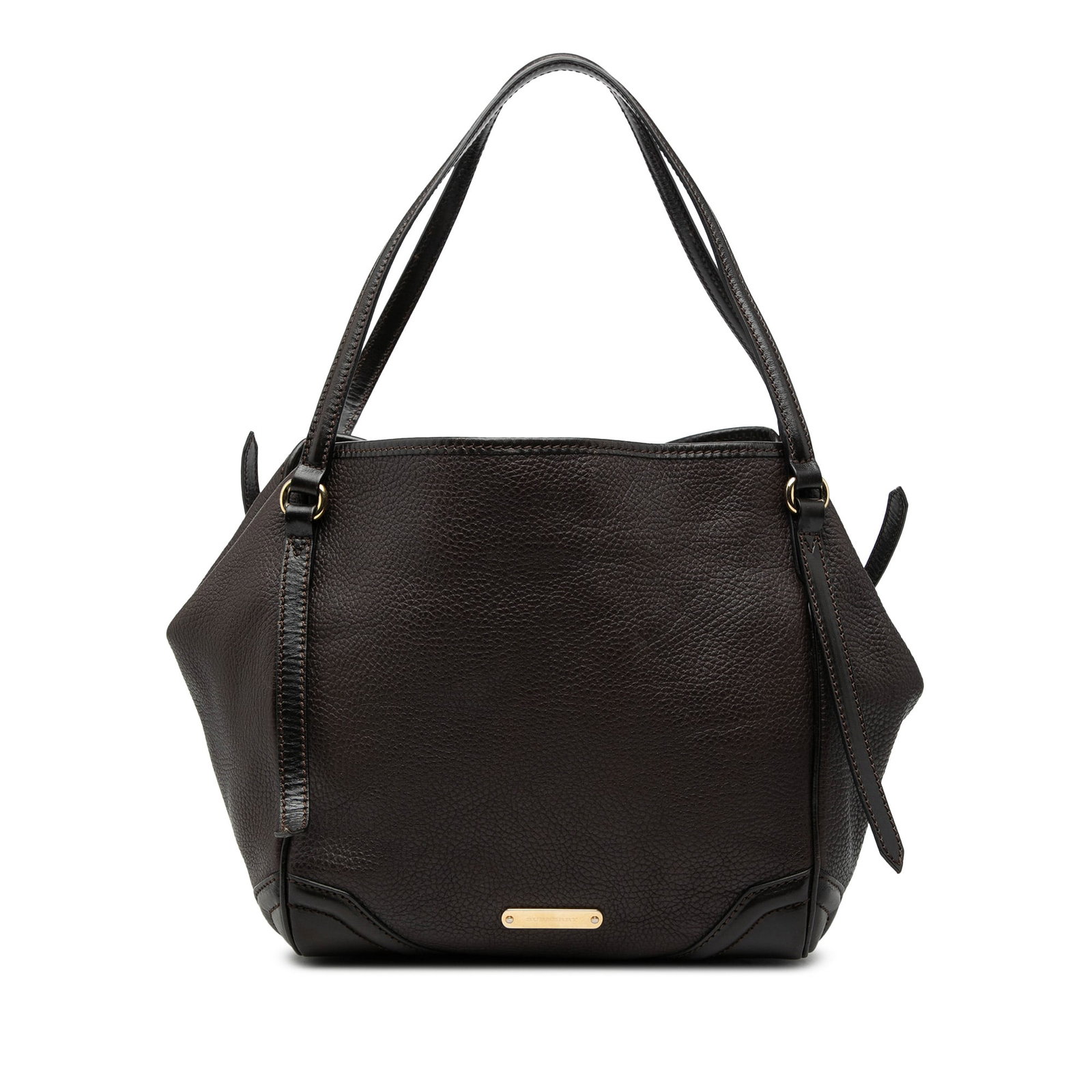 Burberry Canterbury Tote Brown Grained Calfskin Leather Bag (1 of 7)