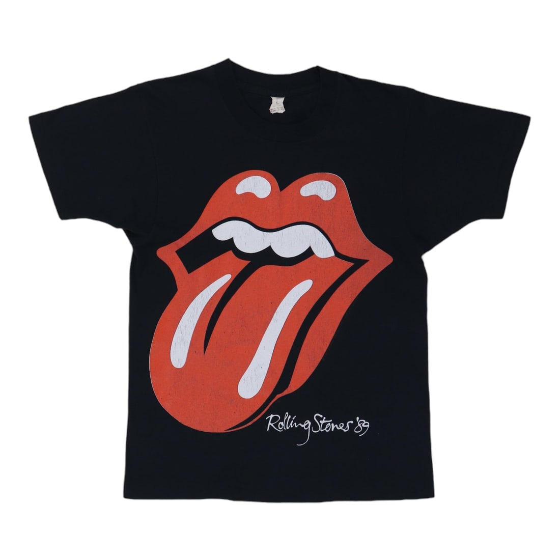 Vintage 1989 Rolling Stones Steel Wheels Tour Poly Cotton Band Shirt (1 of 6)