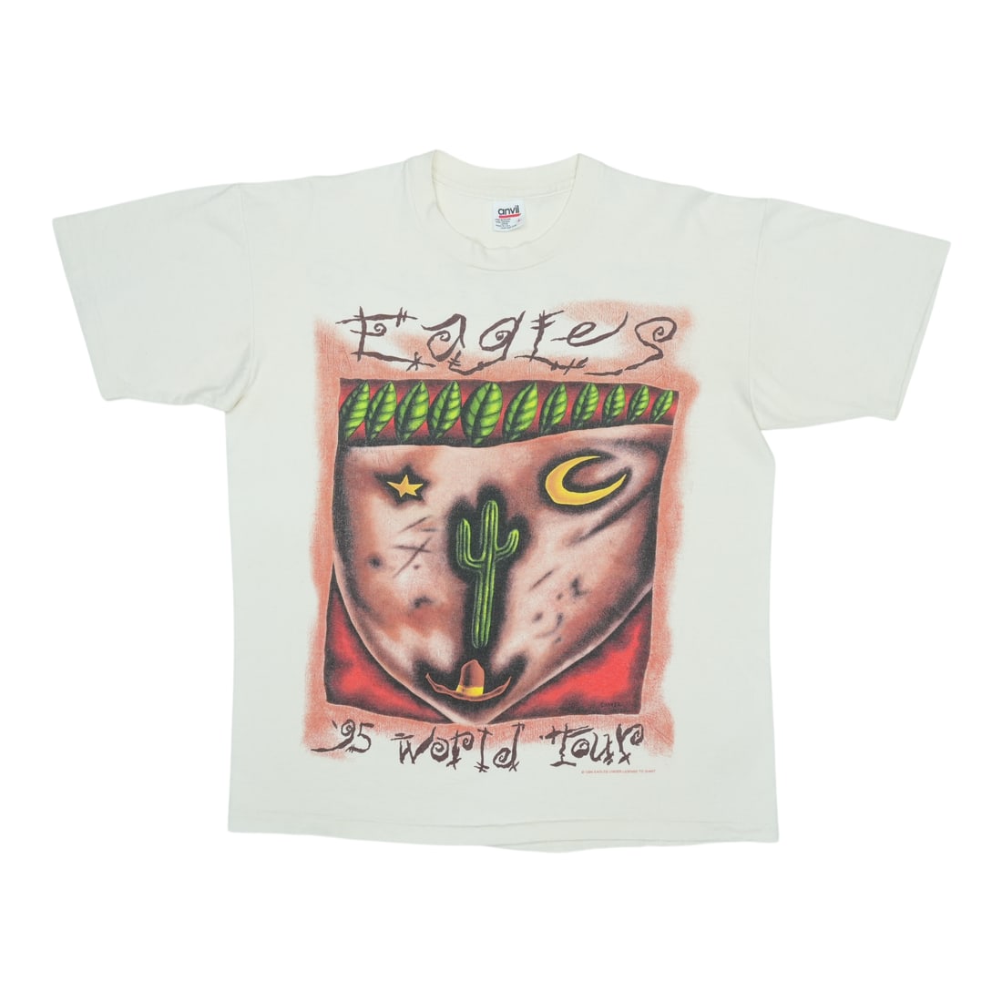 Vintage 1995 Eagles Hell Freezes Over Tan Tour T Shirt Large: Vintage 1995 Eagles Hell Freezes Over Tan Tour T Shirt Large This original vintage 1995 Eagles Hell Freezes Over Tour Shirt features front and back graphics and is made from 100% cotton in a tan color