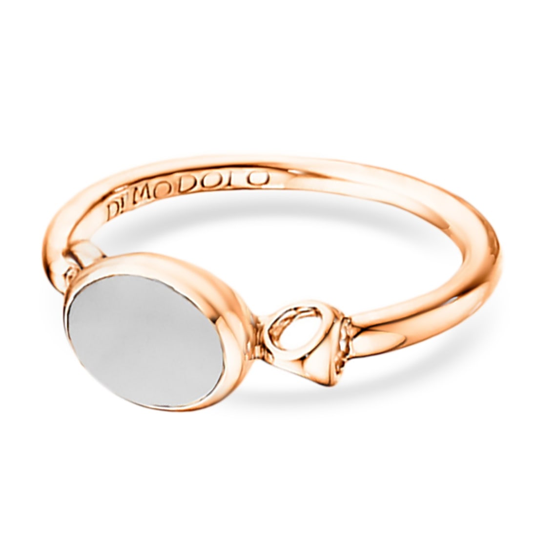 Di Modolo Lolita White Agate Ring Sterling Silver 18K Rose Gold: Di Modolo Lolita White Agate Ring Sterling Silver 18K Rose Gold This exquisite Di Modolo Lolita ring features a stunning white agate stone elegantly set in plated 18K rose gold. Crafted from sterling 