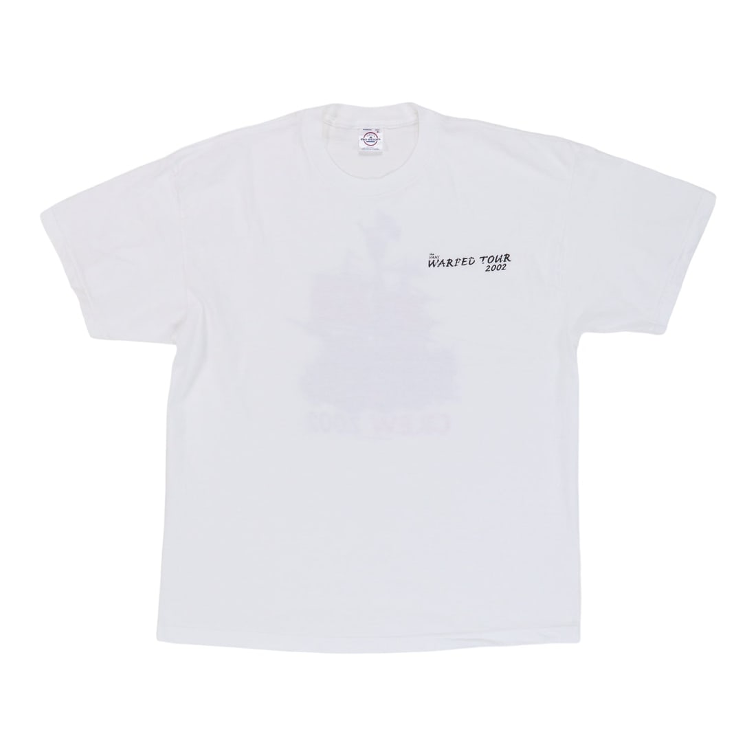 Vintage 2002 Crew Tee from Vans Warped Tour White Cotton Extra Large (1 of 6)