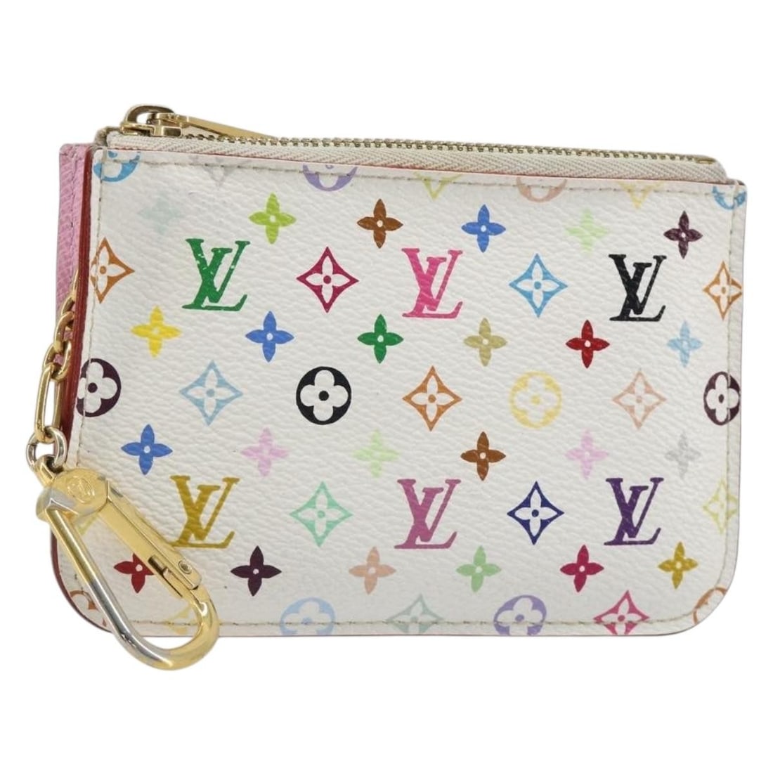 Louis Vuitton M93734 Pochette Cles NM Monogram Multicolor Coin Purse: Louis Vuitton M93734 Pochette Cles NM Monogram Multicolor Coin Purse Louis Vuitton Pochette Cles NM coin purse in Monogram Multicolor Canvas with a white finish. Made in Spain, this women's accessory 