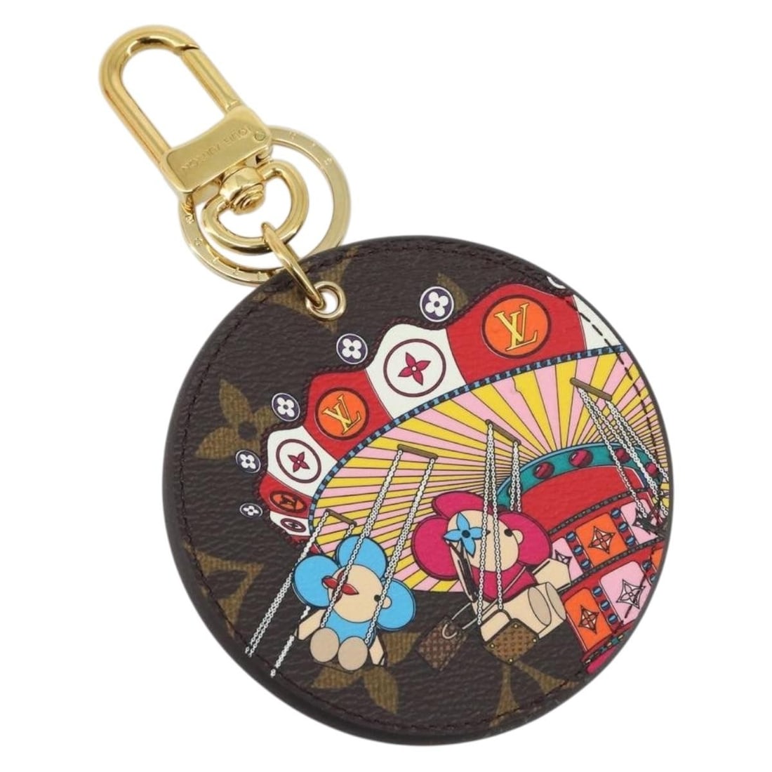 Louis Vuitton M68658 Vivienne Porte Cles Illustre Monogram Charm: Louis Vuitton M68658 Vivienne Porte Cles Illustre Monogram Charm A Louis Vuitton Vivienne Porte Cles Illustre charm in Monogram colorway, made in France. The piece is crafted from metal and Monogram c
