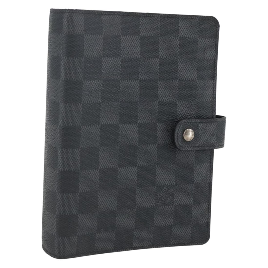Louis Vuitton R20242 Agenda MM Day Planner Cover Damier Graphite Canvas (1 of 18)