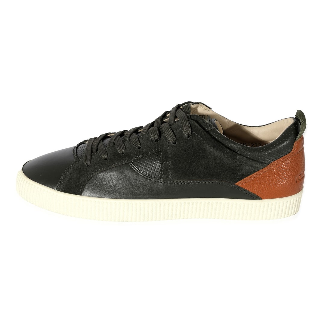 Dolce & Gabbana Men's Leather Low Top Sneakers Green Tan with Box: Dolce & Gabbana Men's Leather Low Top Sneakers Green Tan with Box Introducing the D&G Leather Low Top Sneaker 'Green Tan', a stylish and versatile addition to any wardrobe. Crafted with a combination 