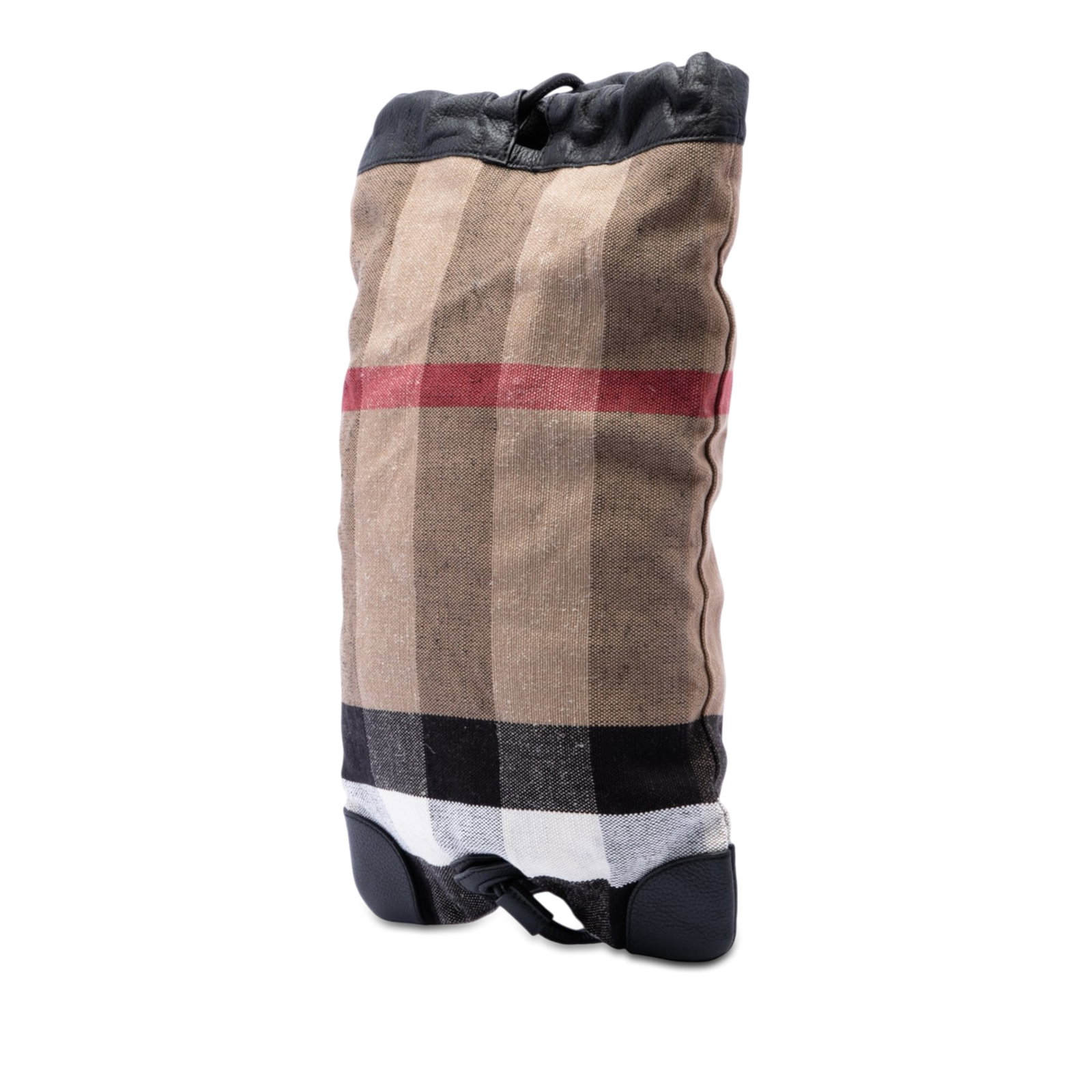 Burberry Mega Check Drawstring Canvas Backpack - 2