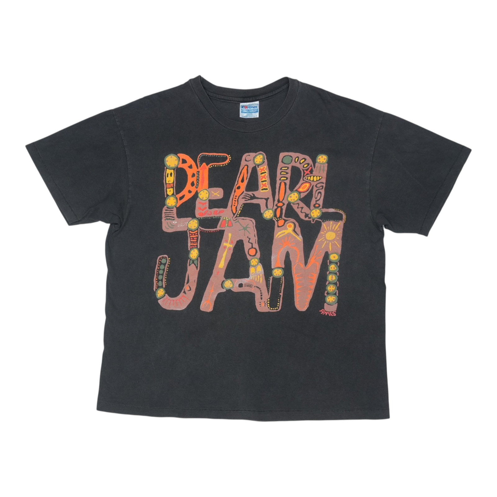 Vintage 1992 Pearl Jam Music For Rhinos Black XL T-Shirt: Vintage 1992 Pearl Jam Music For Rhinos Black XL T-Shirt This is an original vintage 1992 Pearl Jam "Music For Rhinos" shirt featuring front and back graphics. Made of 100% cotton, the shirt is black 