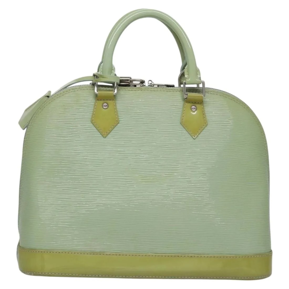 Green Louis Vuitton Alma Electric Epi Patent Leather Satchel Bag: Green Louis Vuitton Alma Electric Epi Patent Leather Satchel Bag This Louis Vuitton Alma handbag is crafted from electric green patent leather in the signature Epi leather style. Designed for women, i