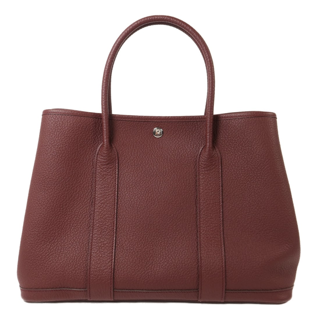 Hermes Garden Party 36 PM Negonda Calfskin Handbag Rouge H PHW (1 of 15)