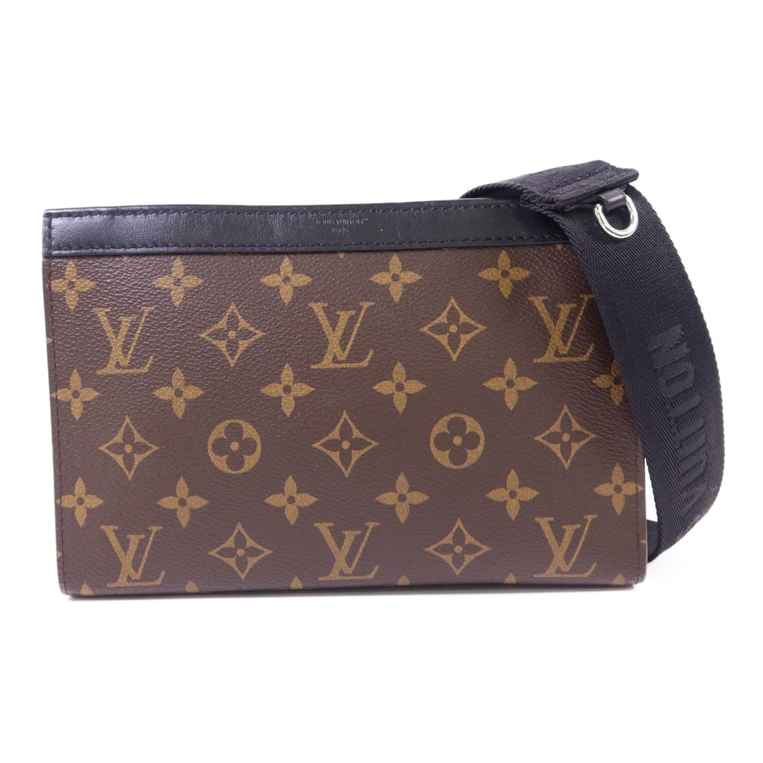 Louis Vuitton Gaston M14036 Monogram Macassar wearable wallet bag: Louis Vuitton Gaston M14036 Monogram Macassar wearable wallet bag Louis Vuitton Gaston Wearable Wallet Shoulder Bag, model M14036, in Monogram Macassar with PVC coated canvas. It features a brown and 