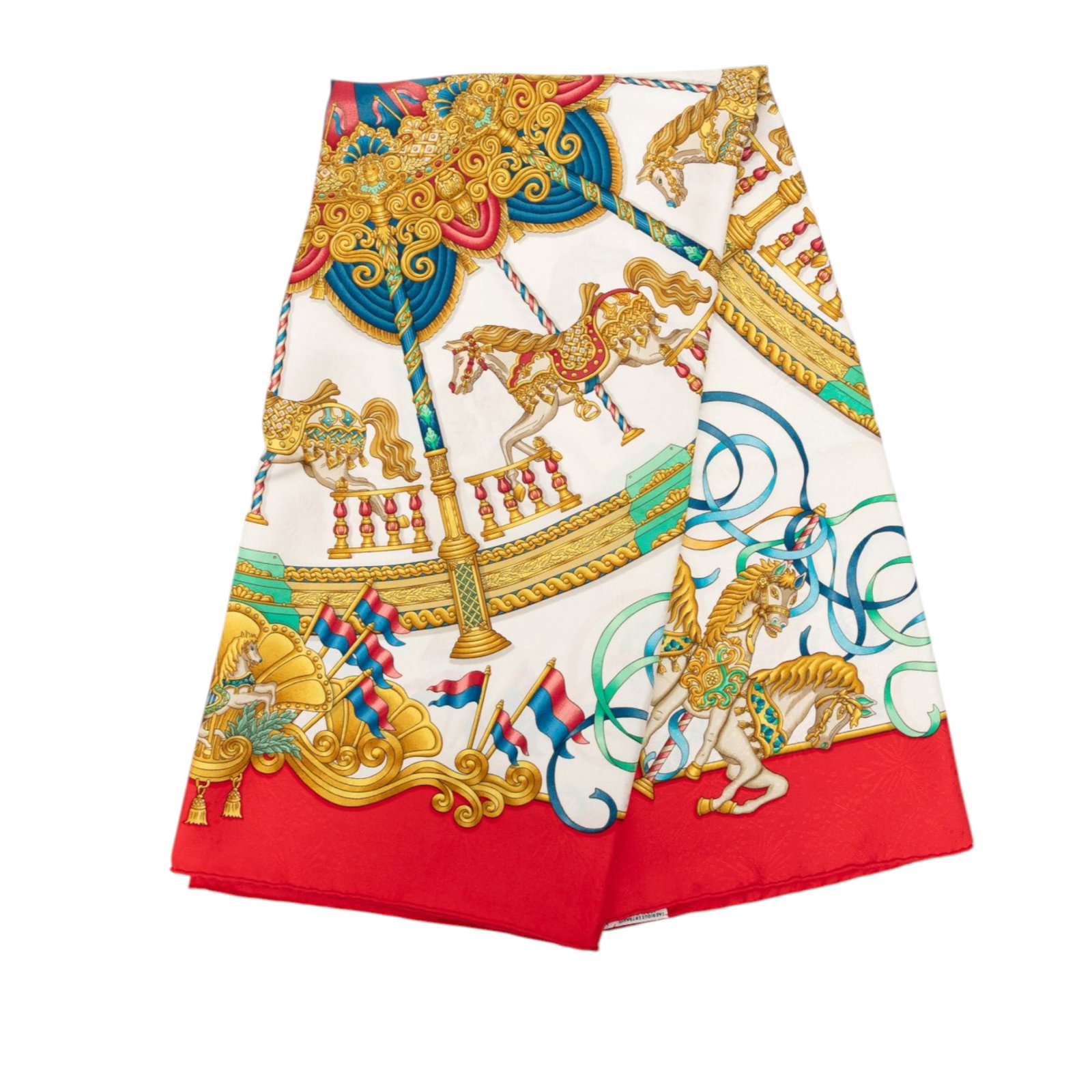 Hermes Luna Park 90 Silk Scarf White France (1 of 8)