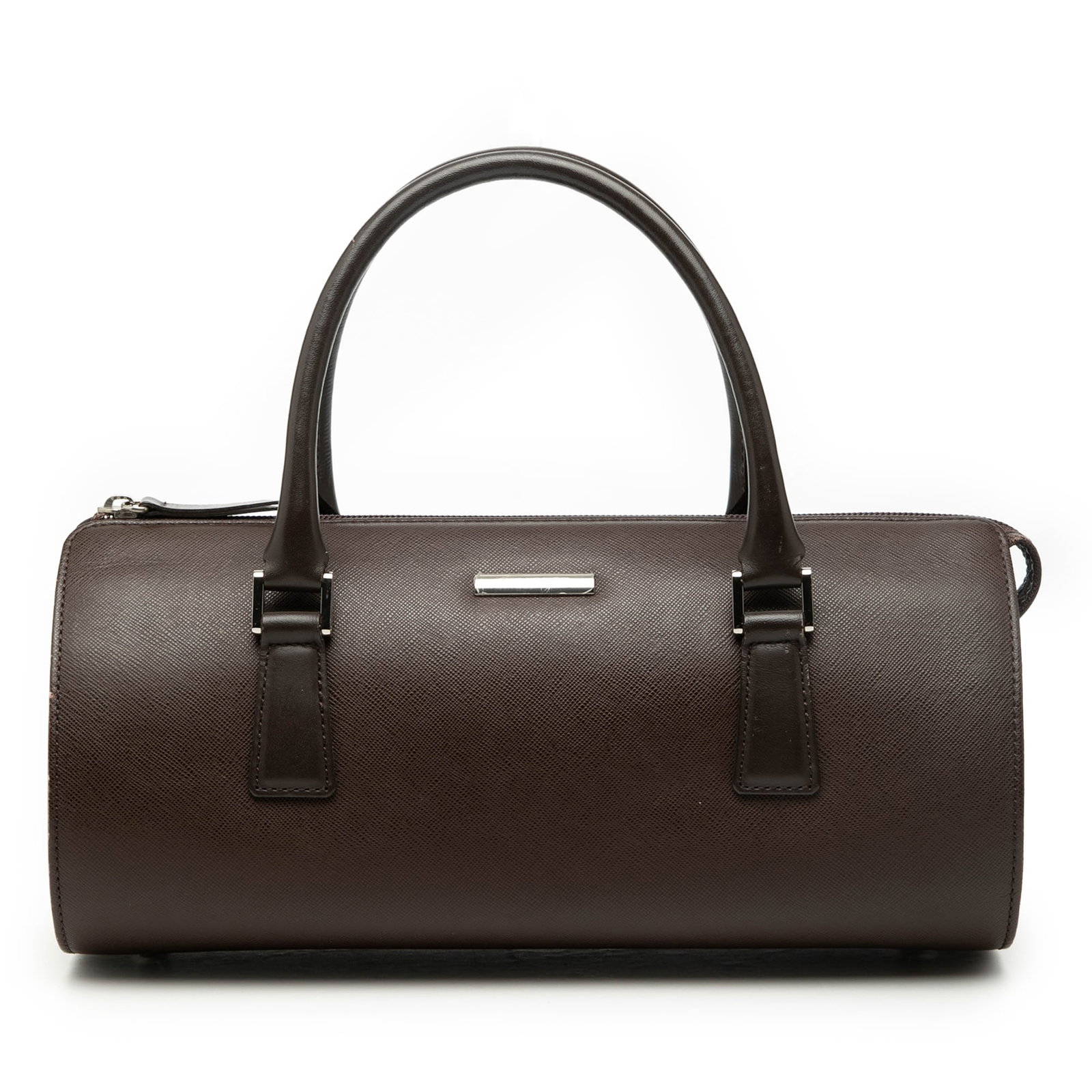 Burberry Brown Leather Boston Handbag (1 of 6)